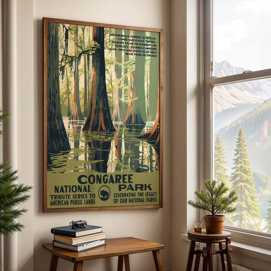 Congaree National Park Vintage WPA Art