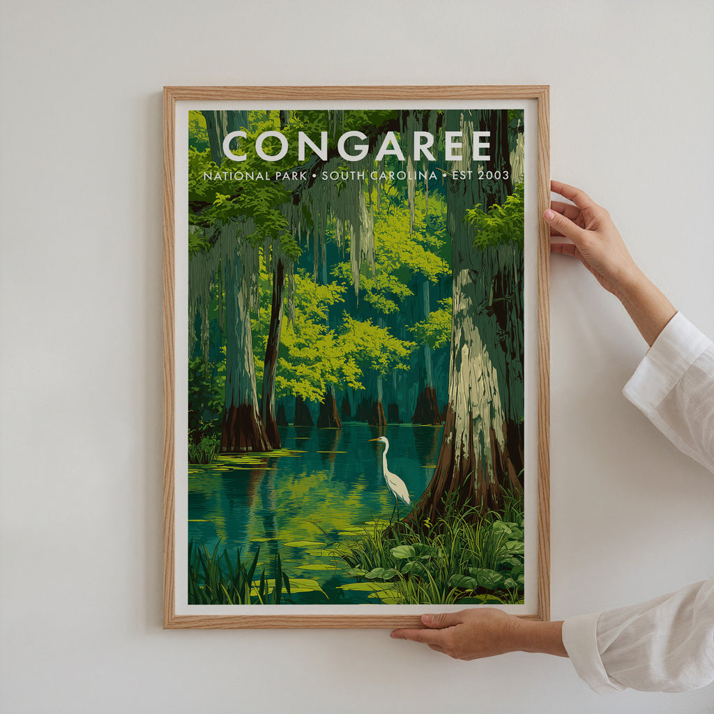 Retro Congaree National Park Print