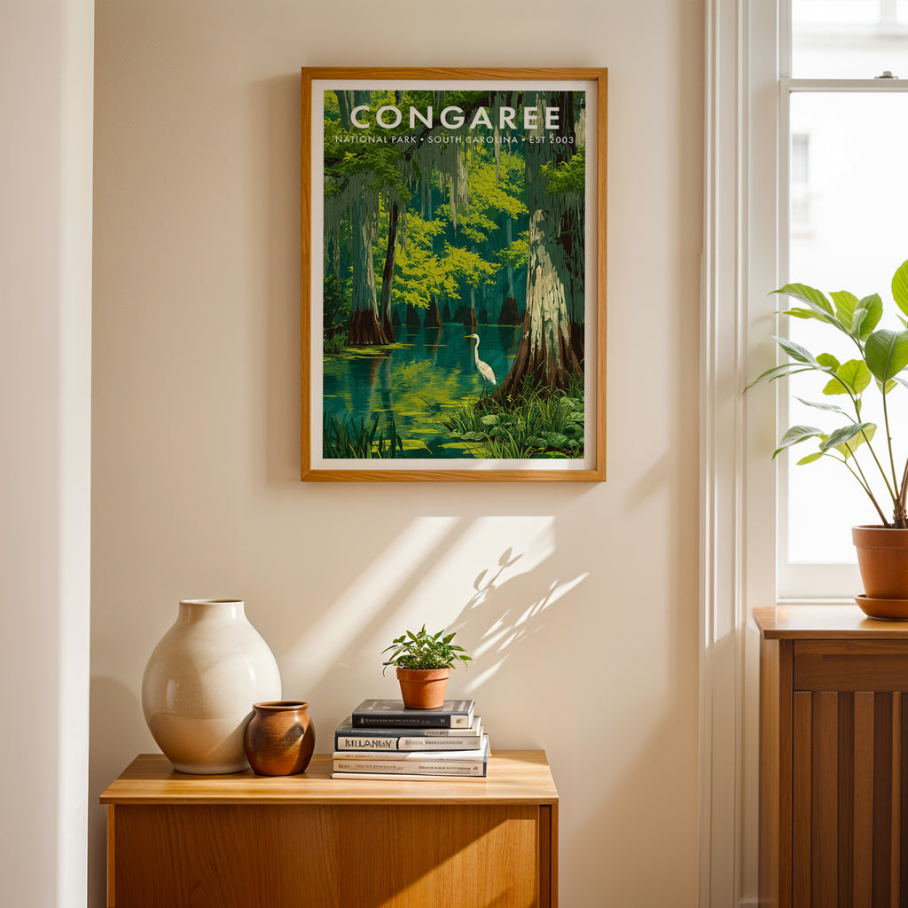 Retro Congaree National Park Print