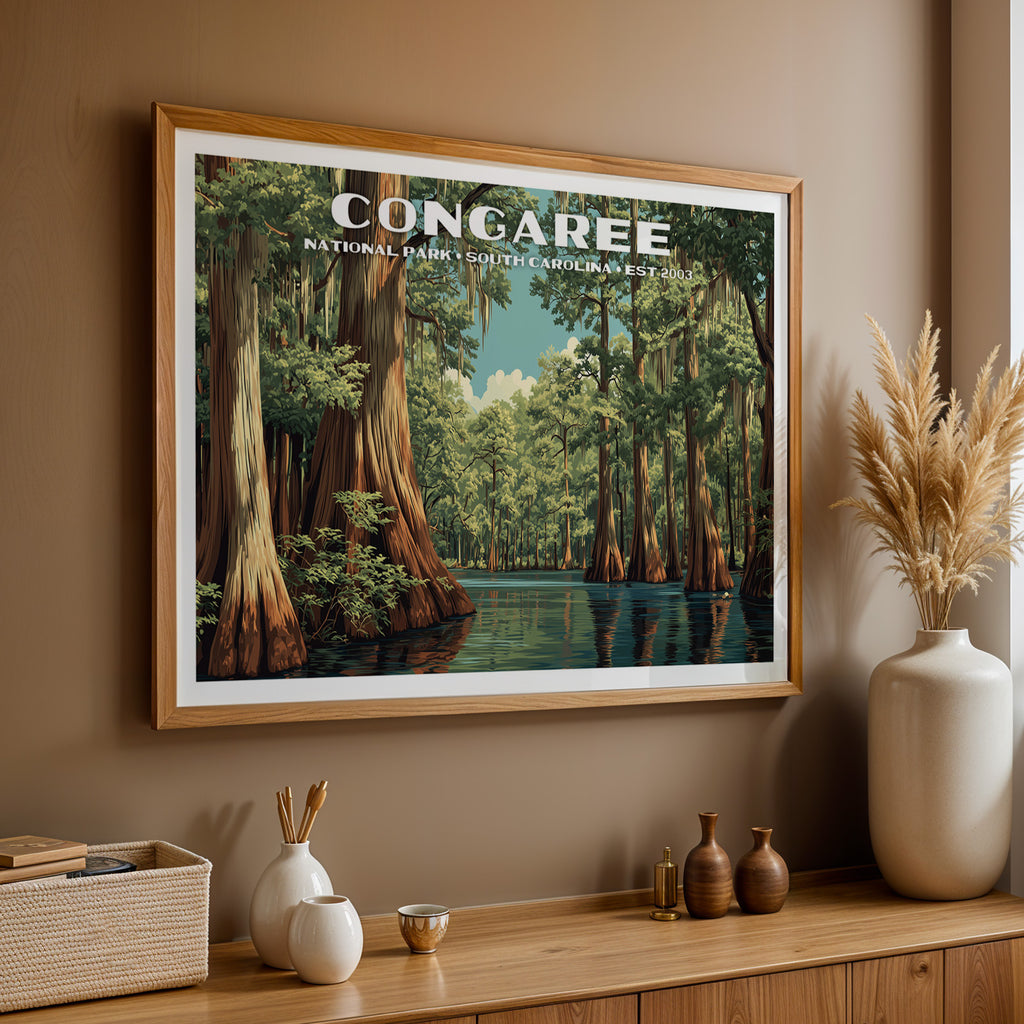 Congaree National Park Horizontal Vintage Art