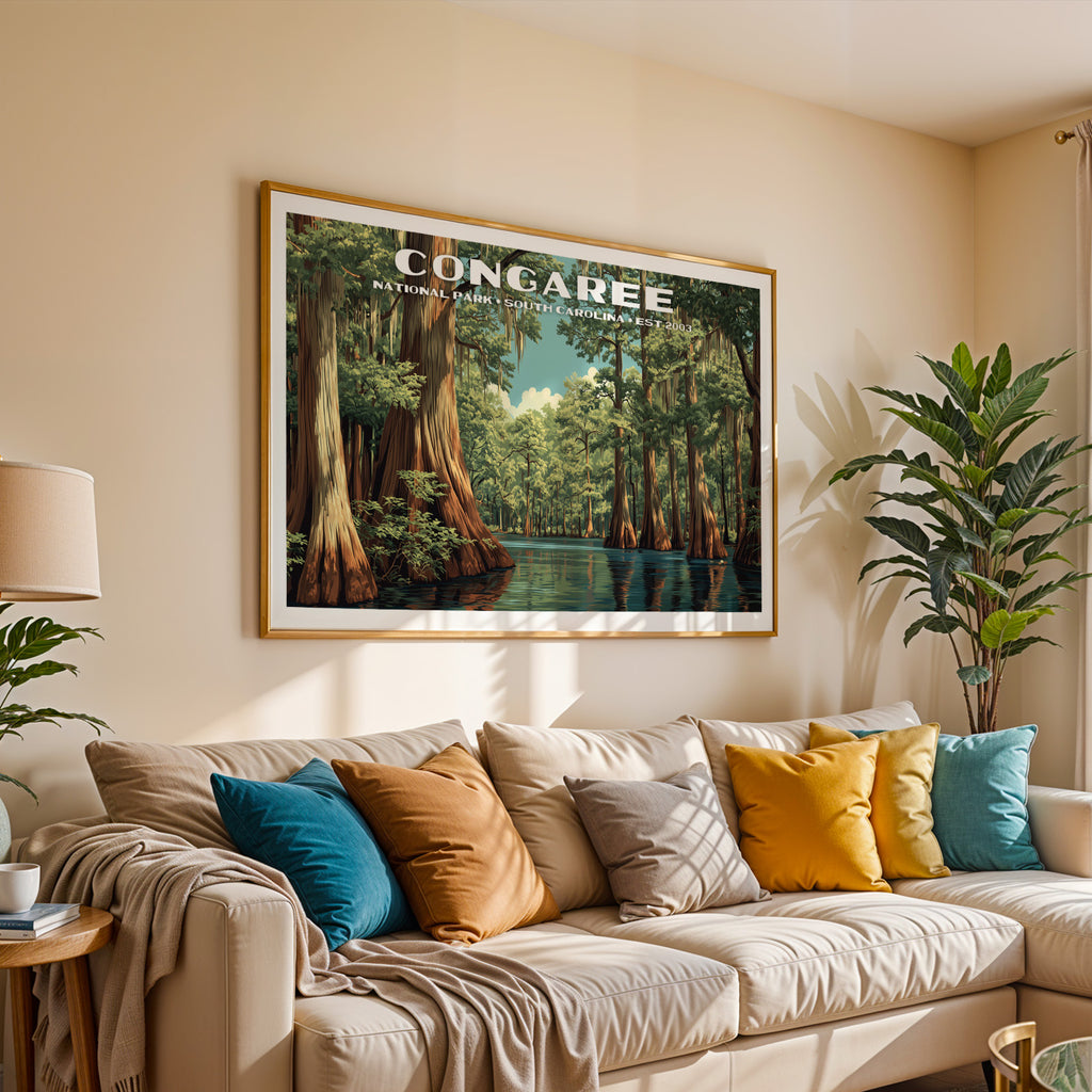 Congaree National Park Horizontal Vintage Art