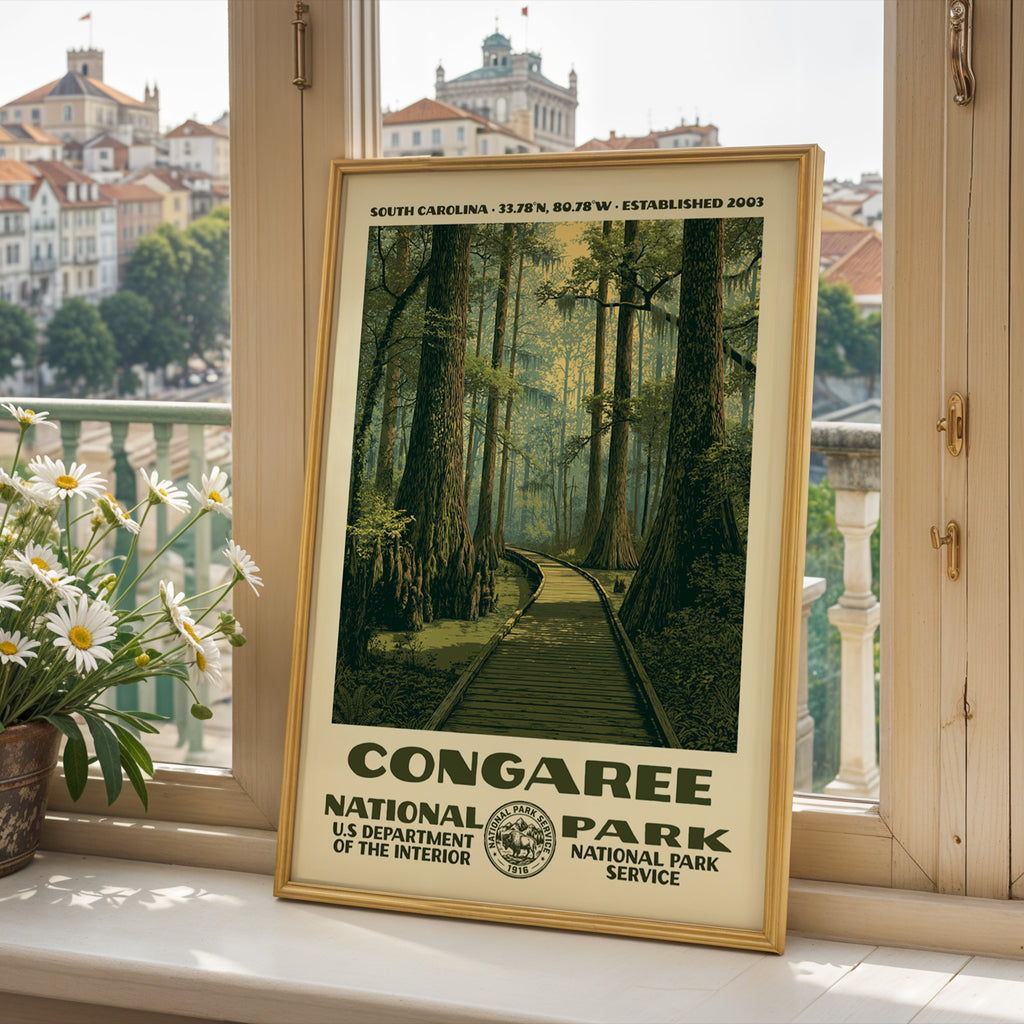 Congaree National Park Vintage WPA Art