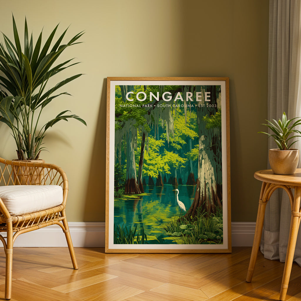 Retro Congaree National Park Print