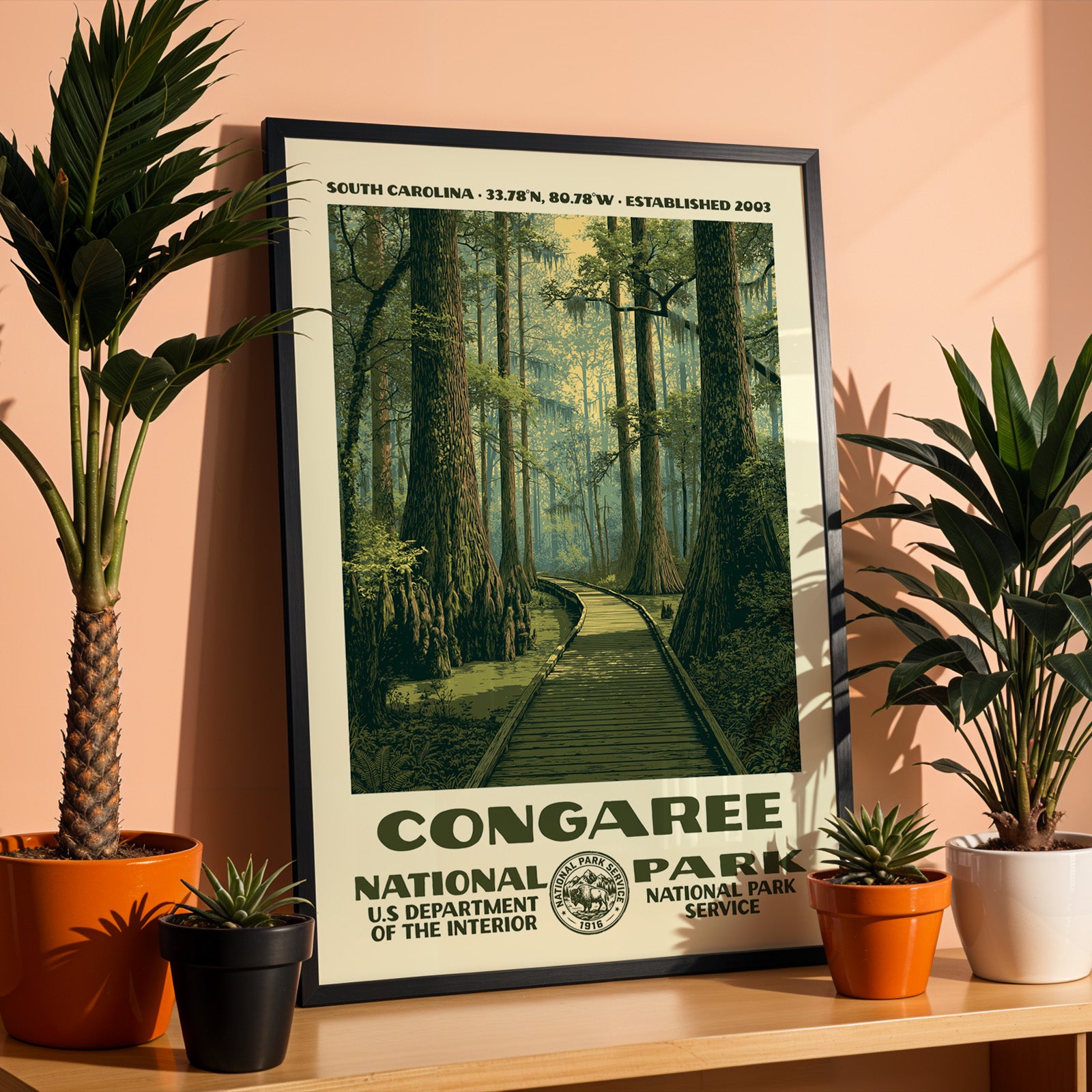 Congaree National Park Vintage WPA Art