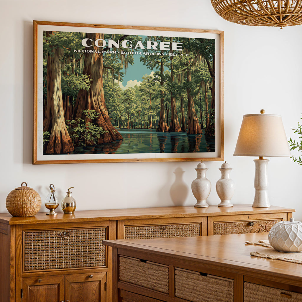 Congaree National Park Horizontal Vintage Art