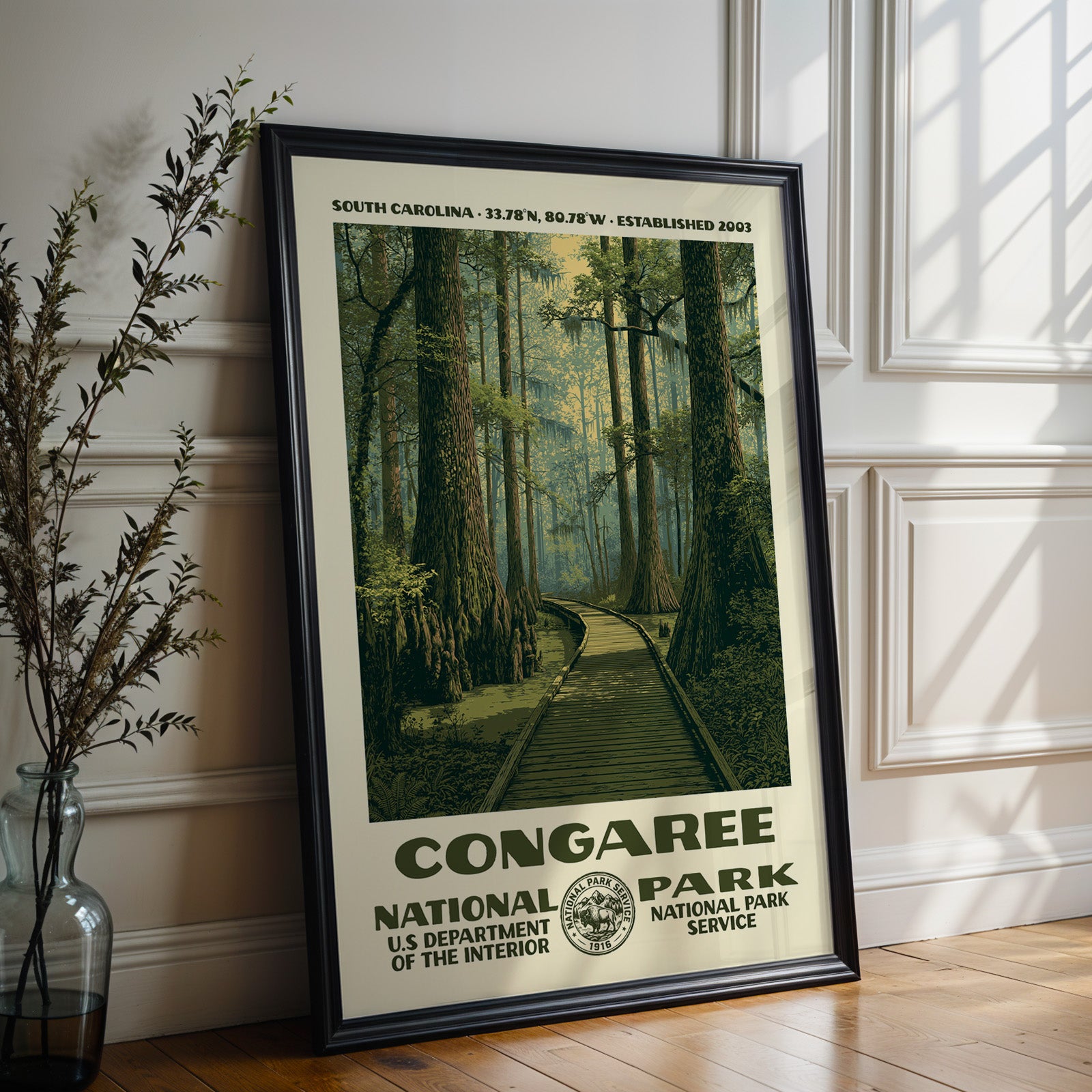 Congaree National Park Vintage WPA Art