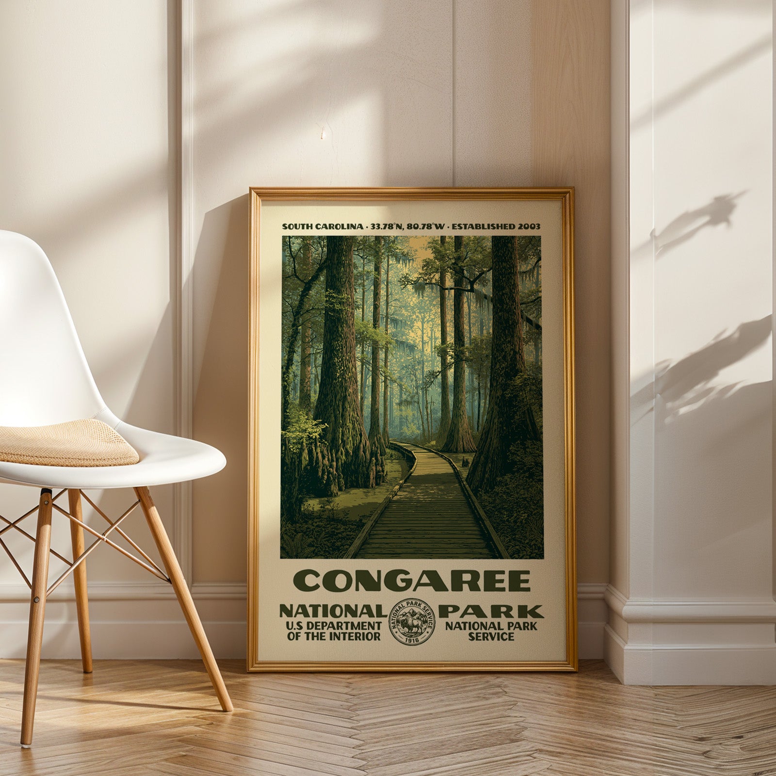 Congaree National Park Vintage WPA Art