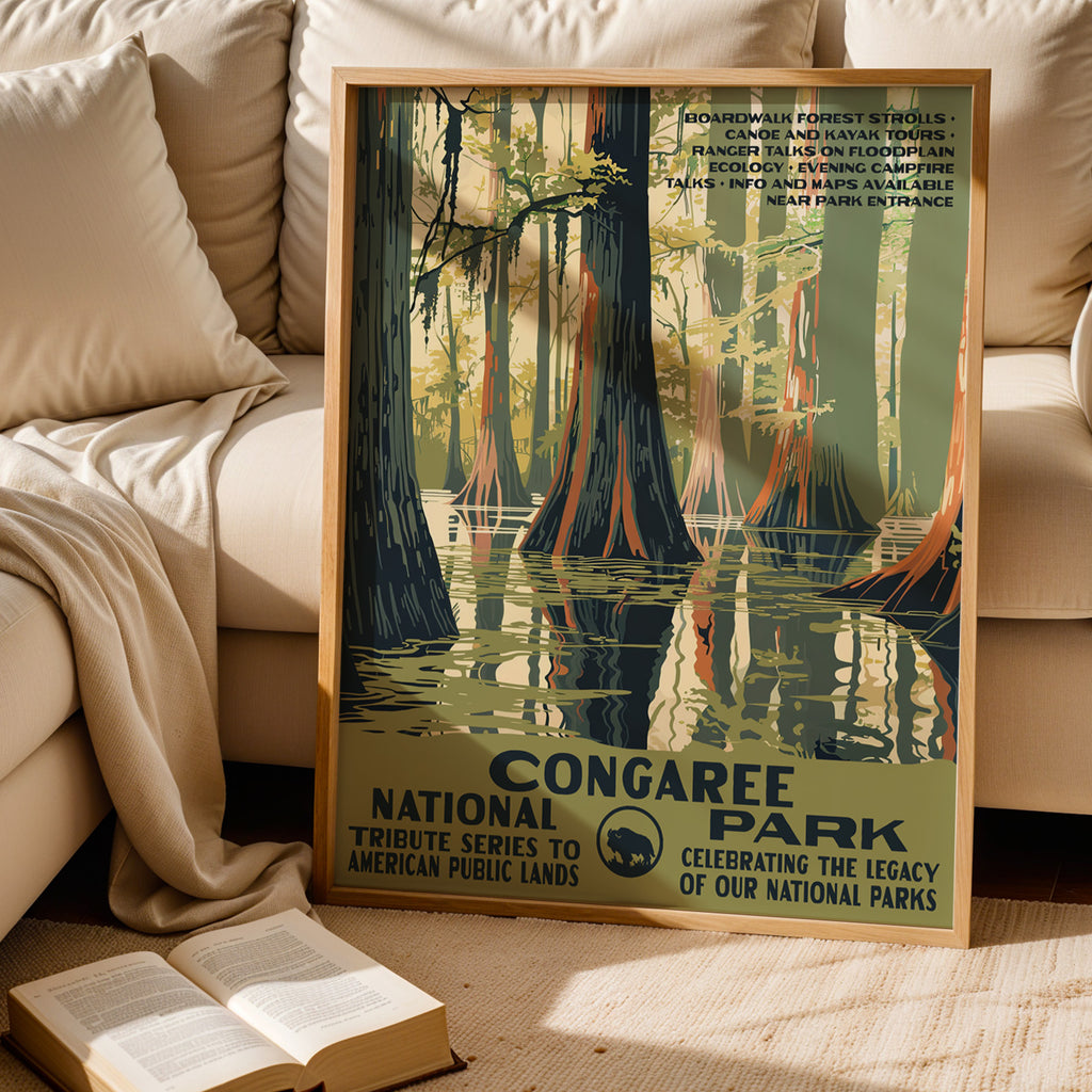Congaree National Park Vintage WPA Art