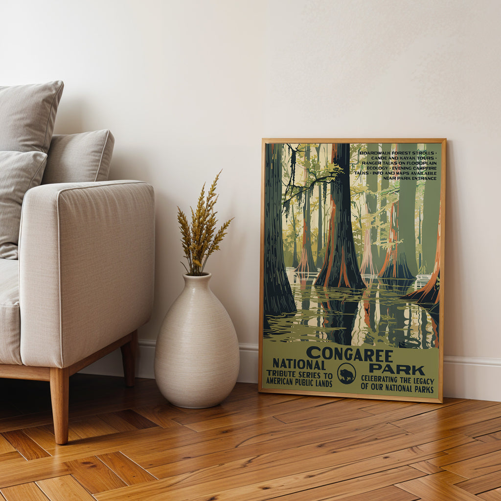 Congaree National Park Vintage WPA Art