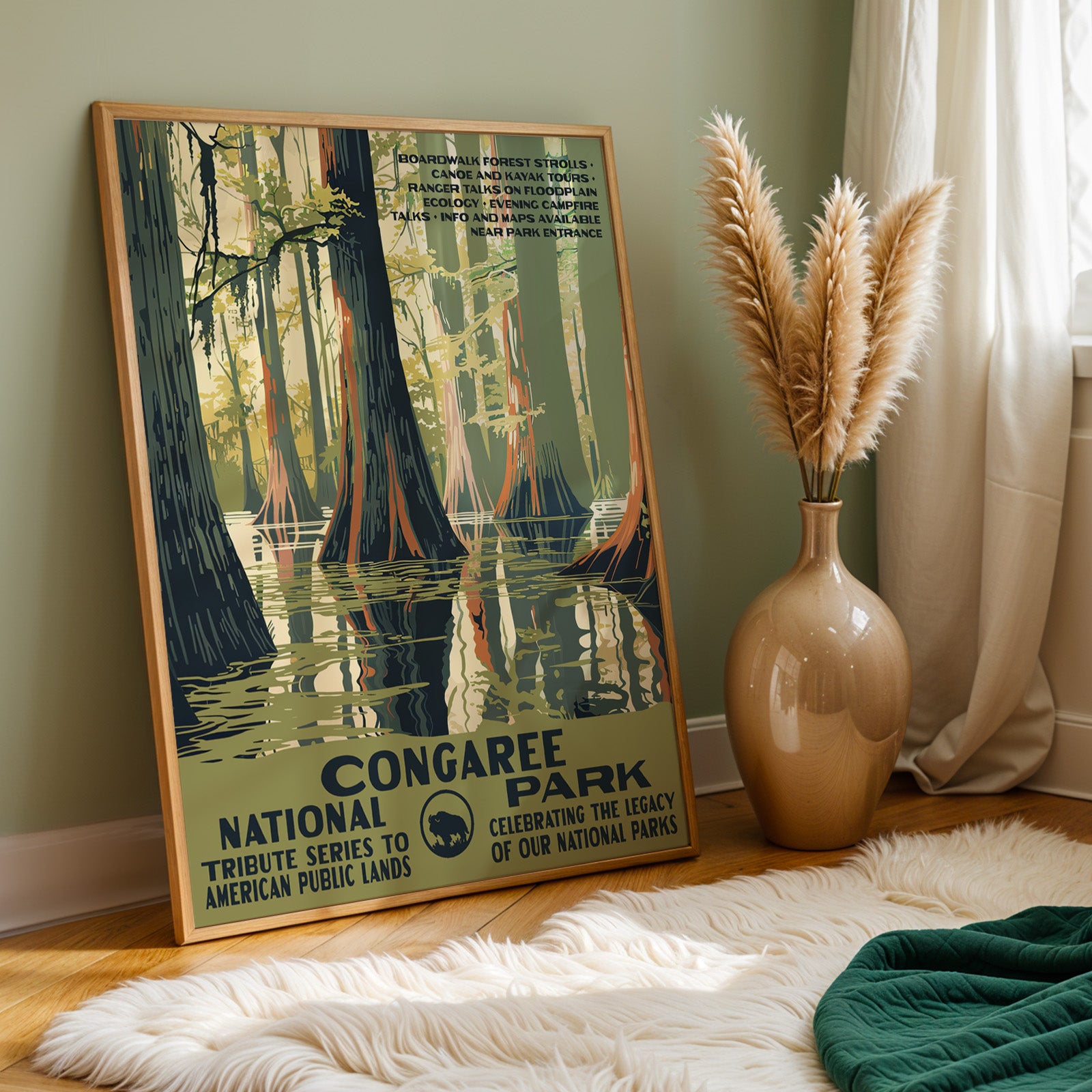 Congaree National Park Vintage WPA Art