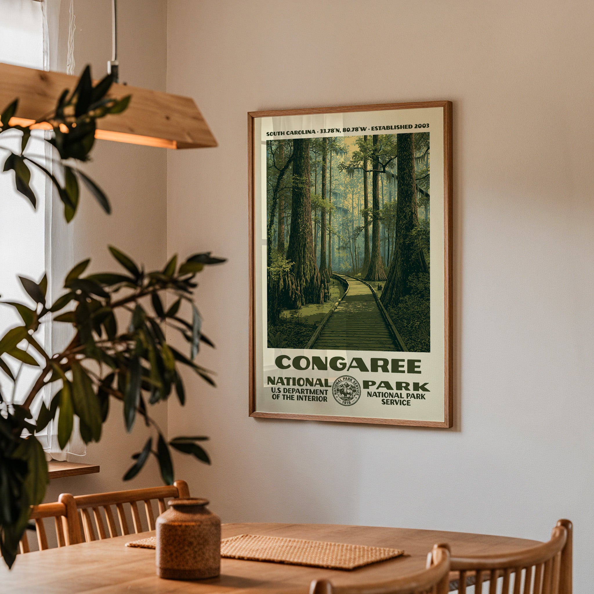 Congaree National Park Vintage WPA Art