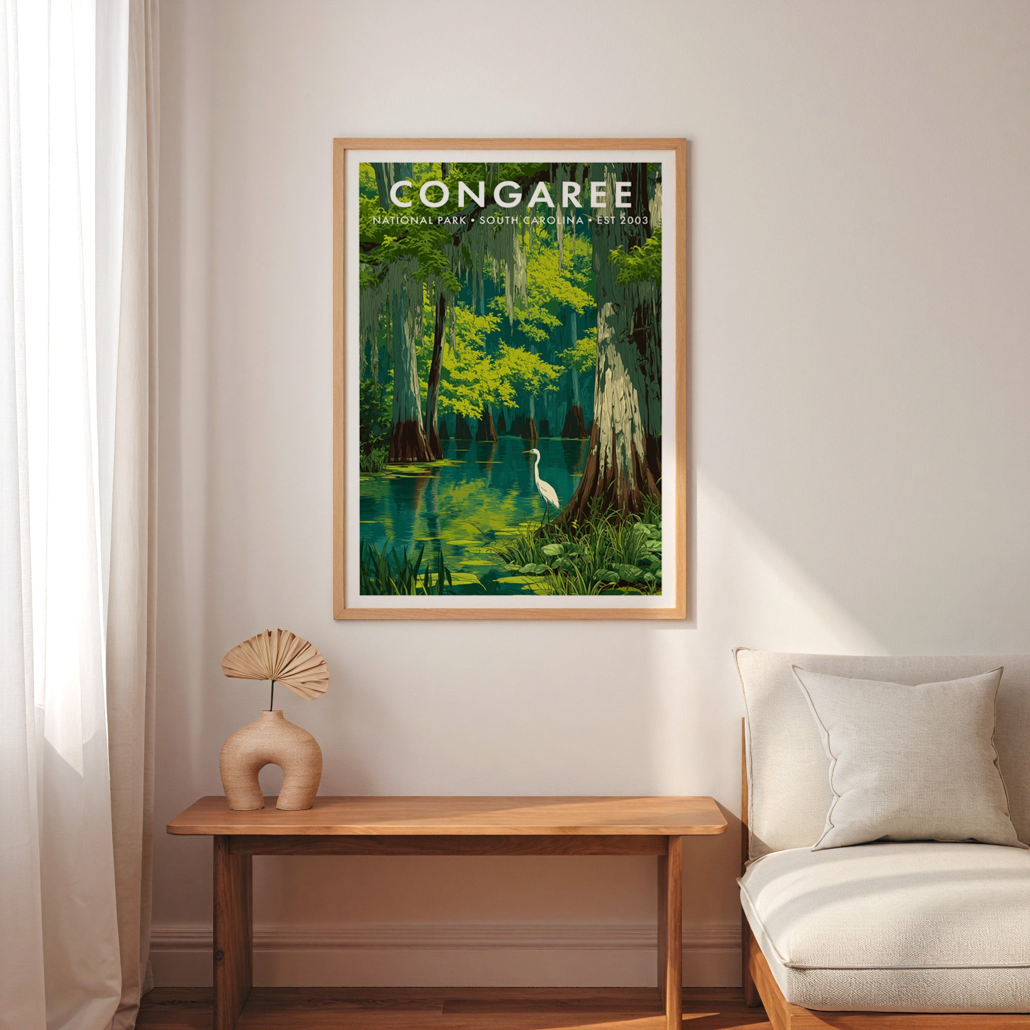 Retro Congaree National Park Print