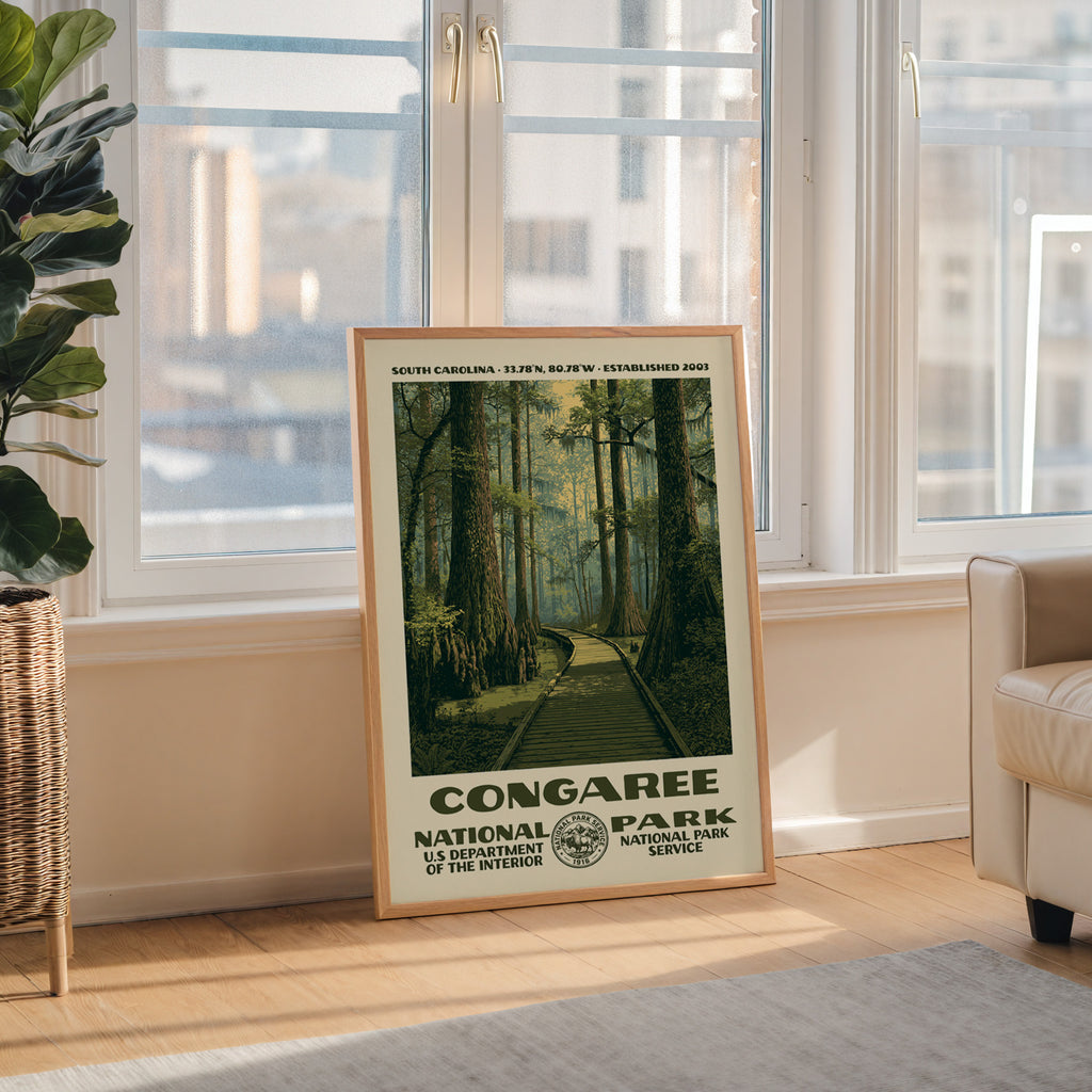 Congaree National Park Vintage WPA Art