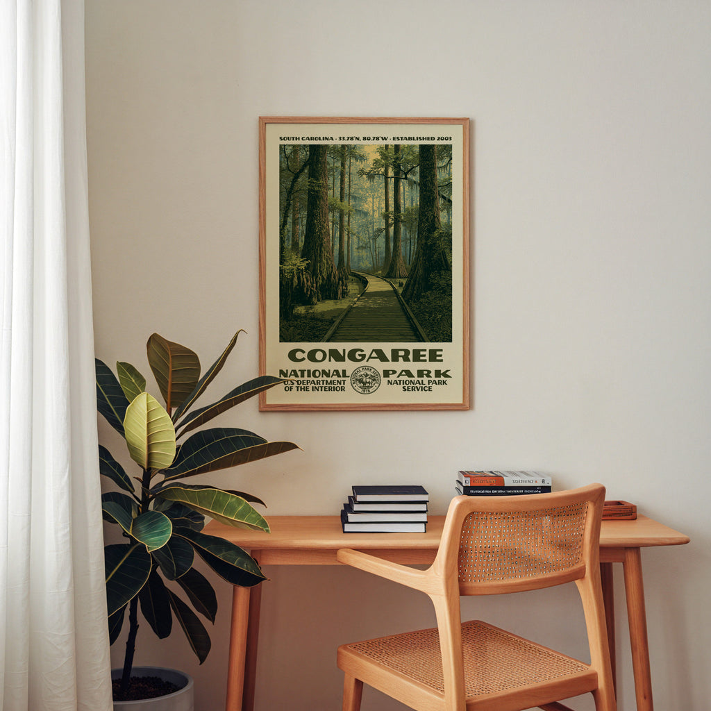 Congaree National Park Vintage WPA Art