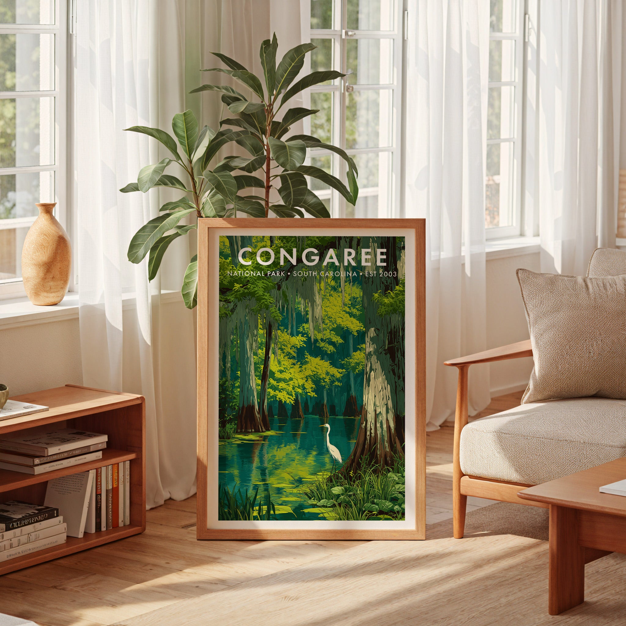 Retro Congaree National Park Print
