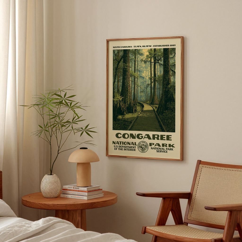 Congaree National Park Vintage WPA Art