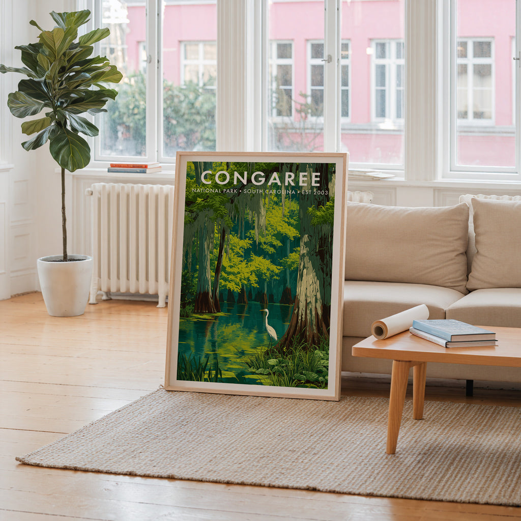 Retro Congaree National Park Print