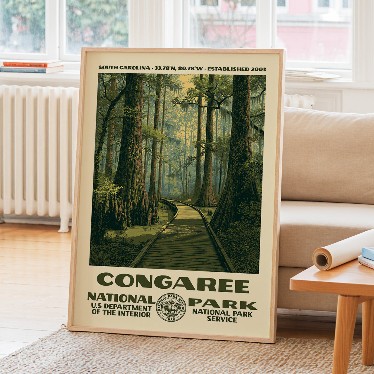 Congaree National Park Vintage WPA Art