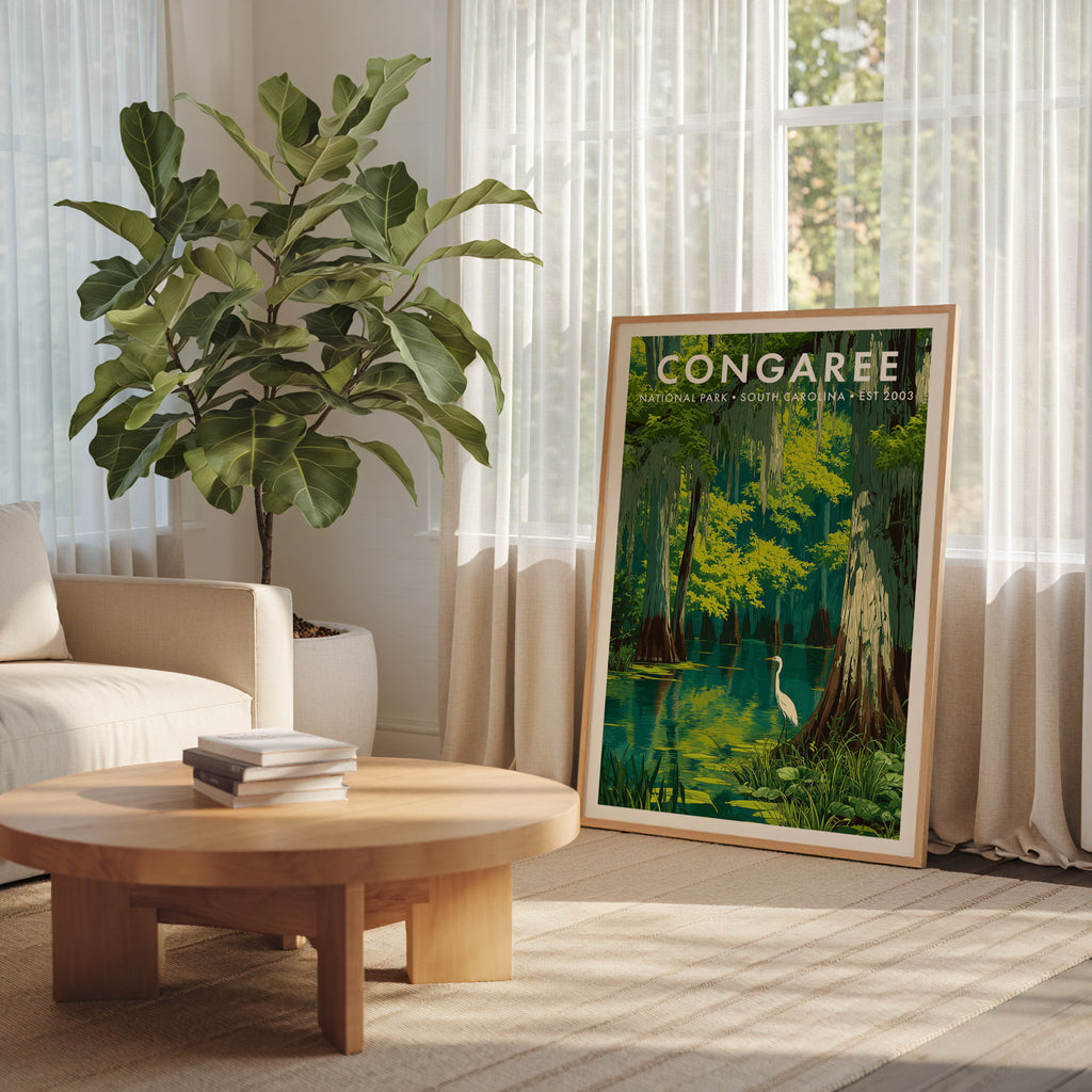 Retro Congaree National Park Print