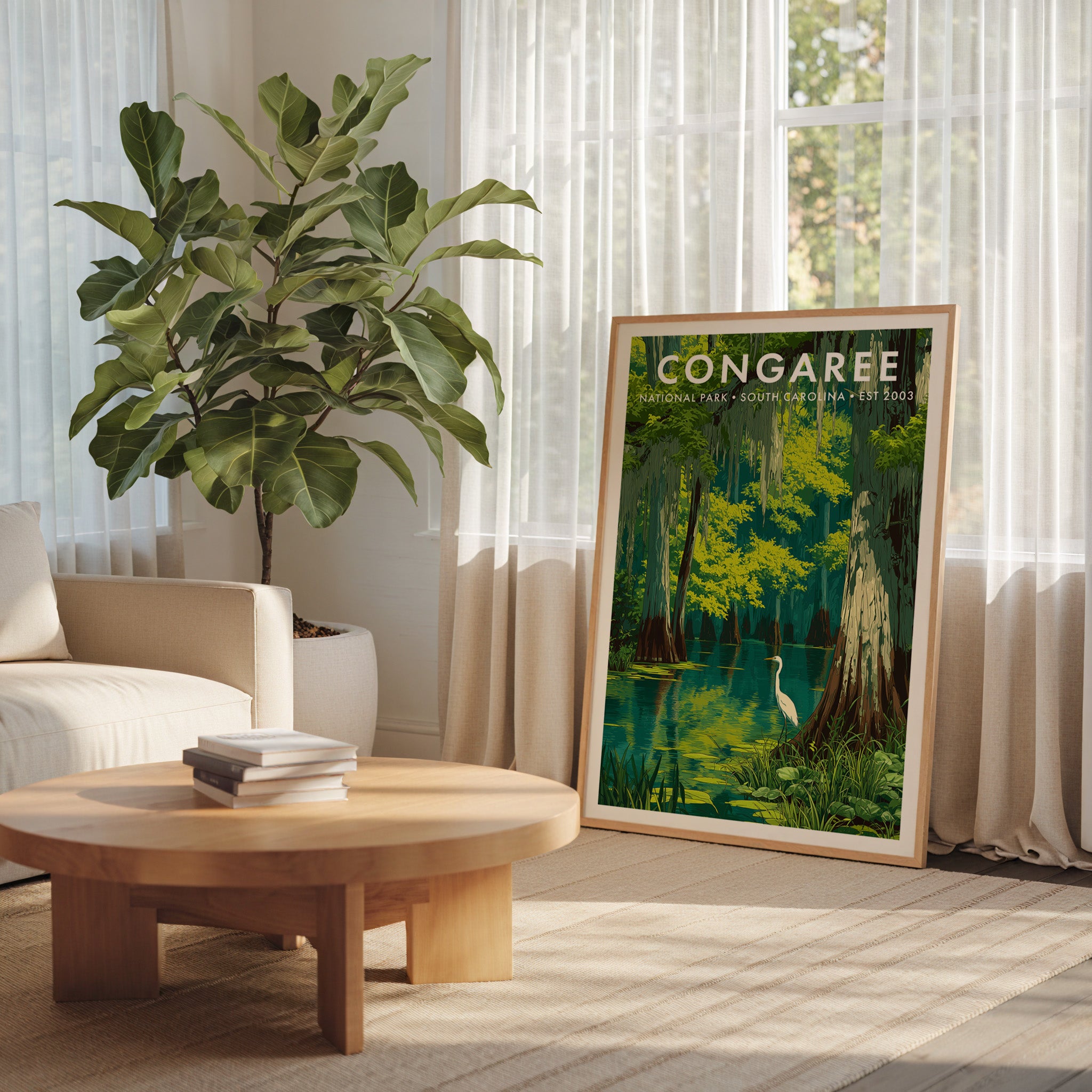 Retro Congaree National Park Print