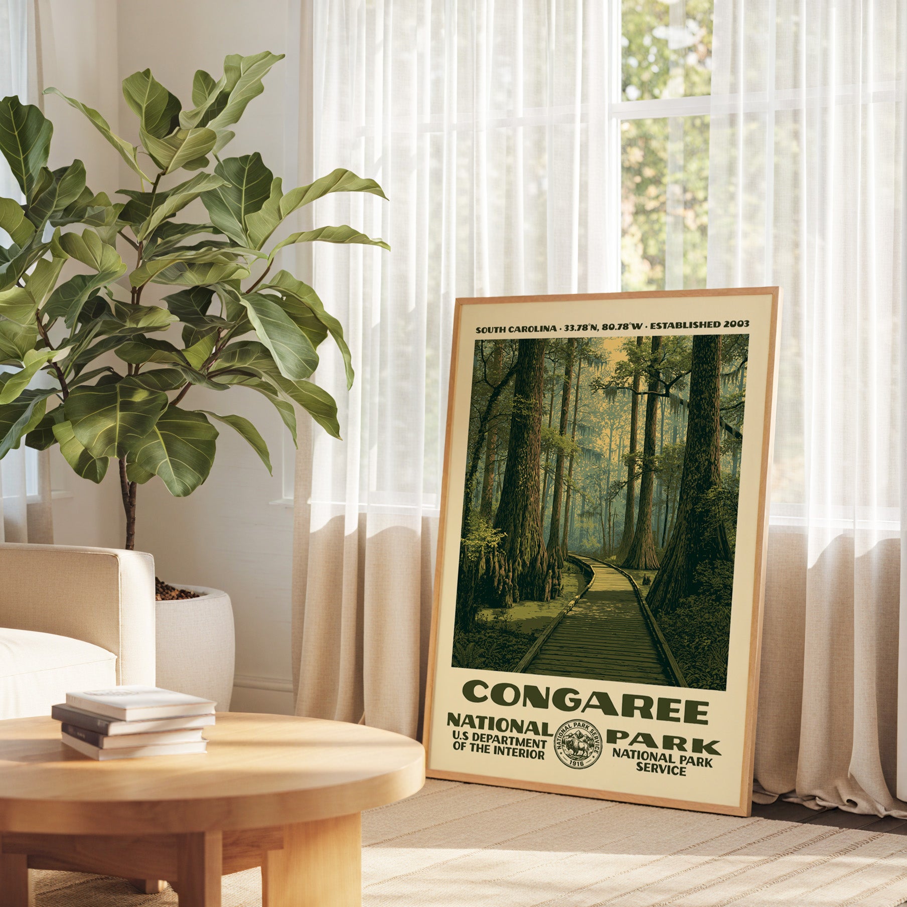 Congaree National Park Vintage WPA Art