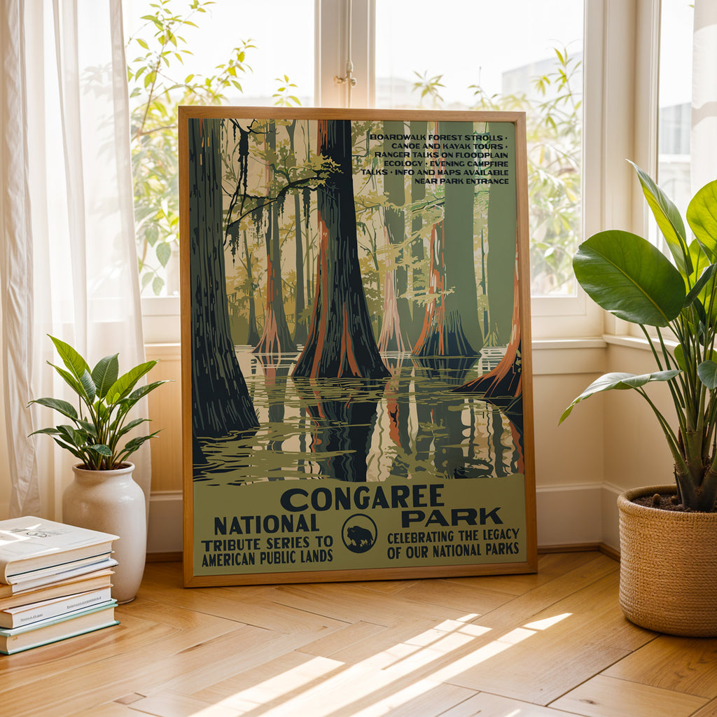 Congaree National Park Vintage WPA Art