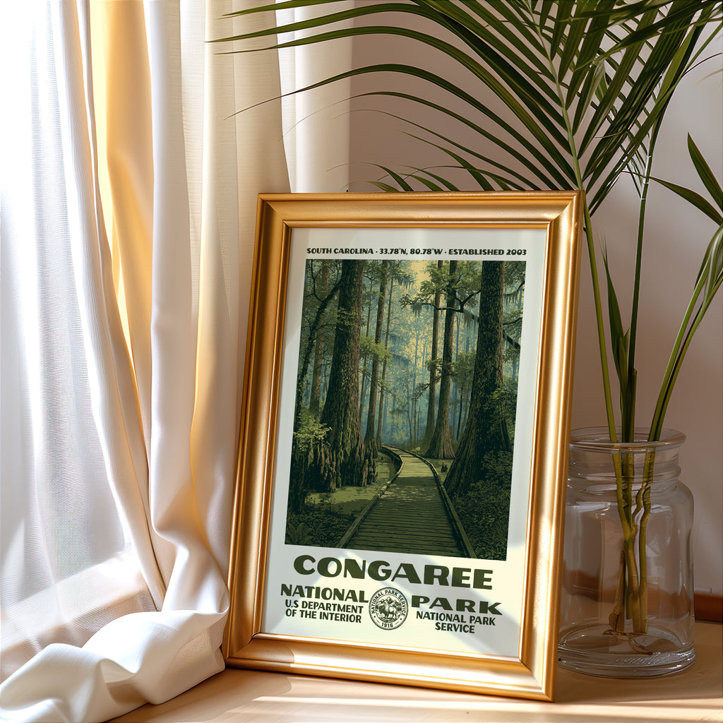 Congaree National Park Vintage WPA Art