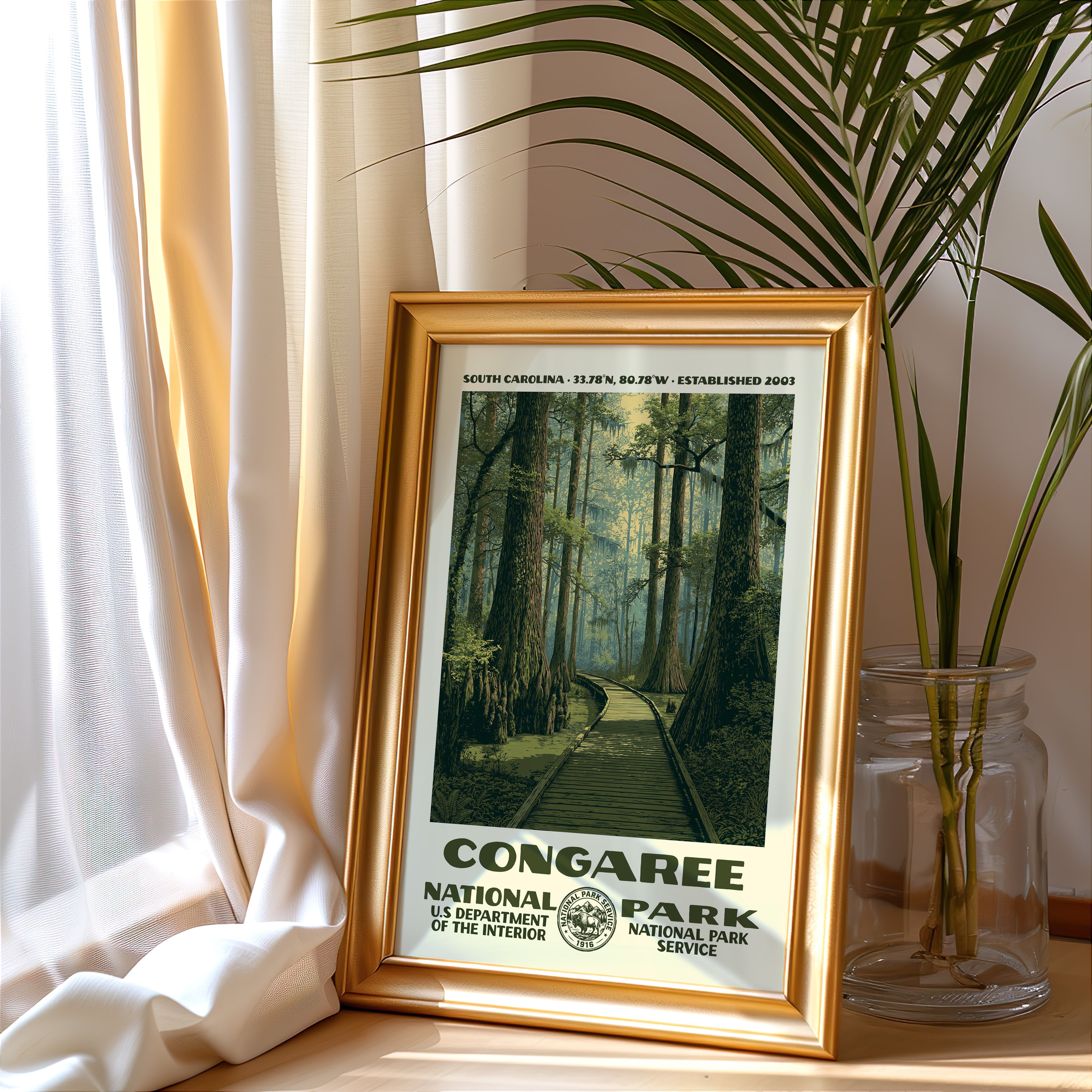 Congaree National Park Vintage WPA Art