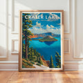 Retro Crater Lake National Park Print