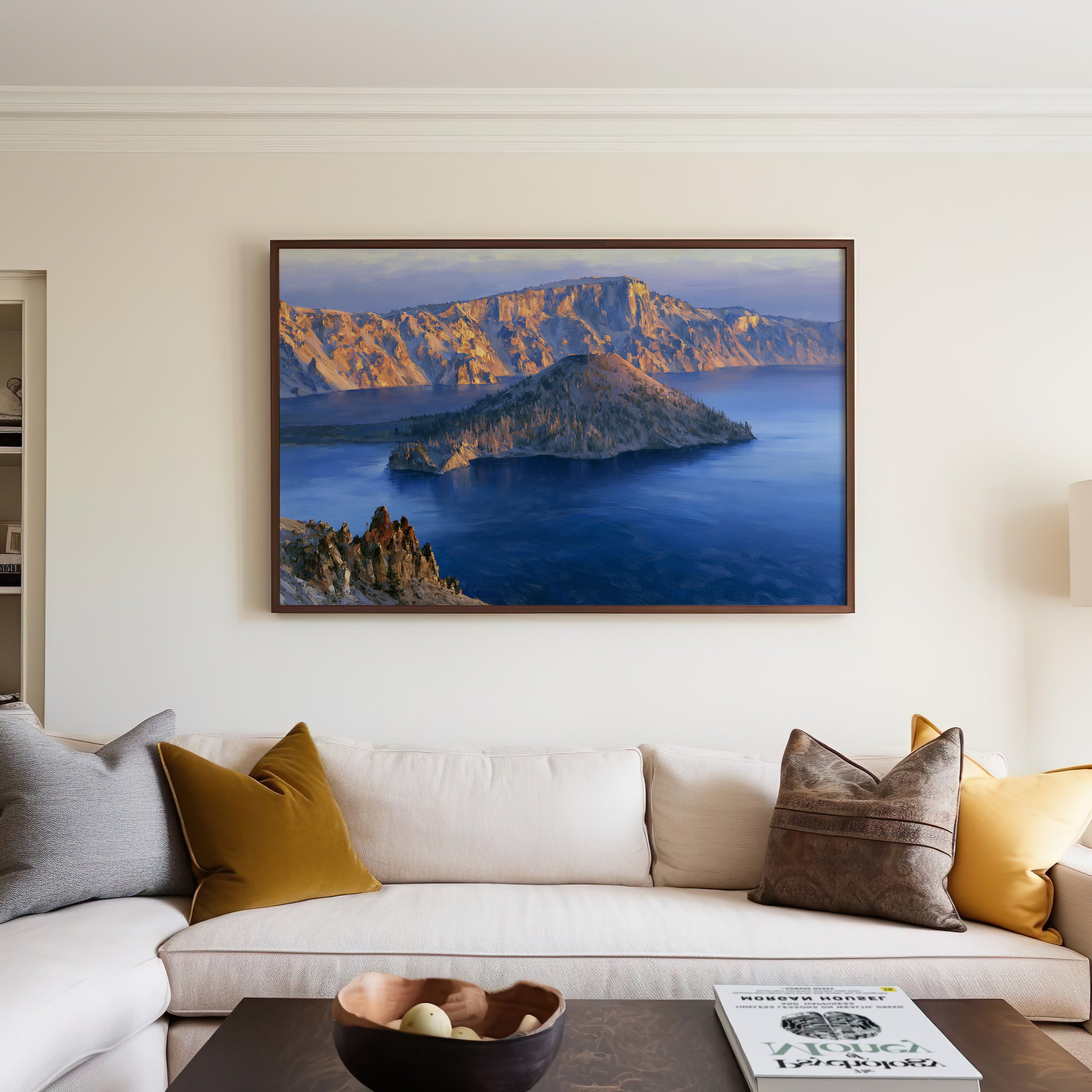 Crater Lake National Park Classical Oil Painting