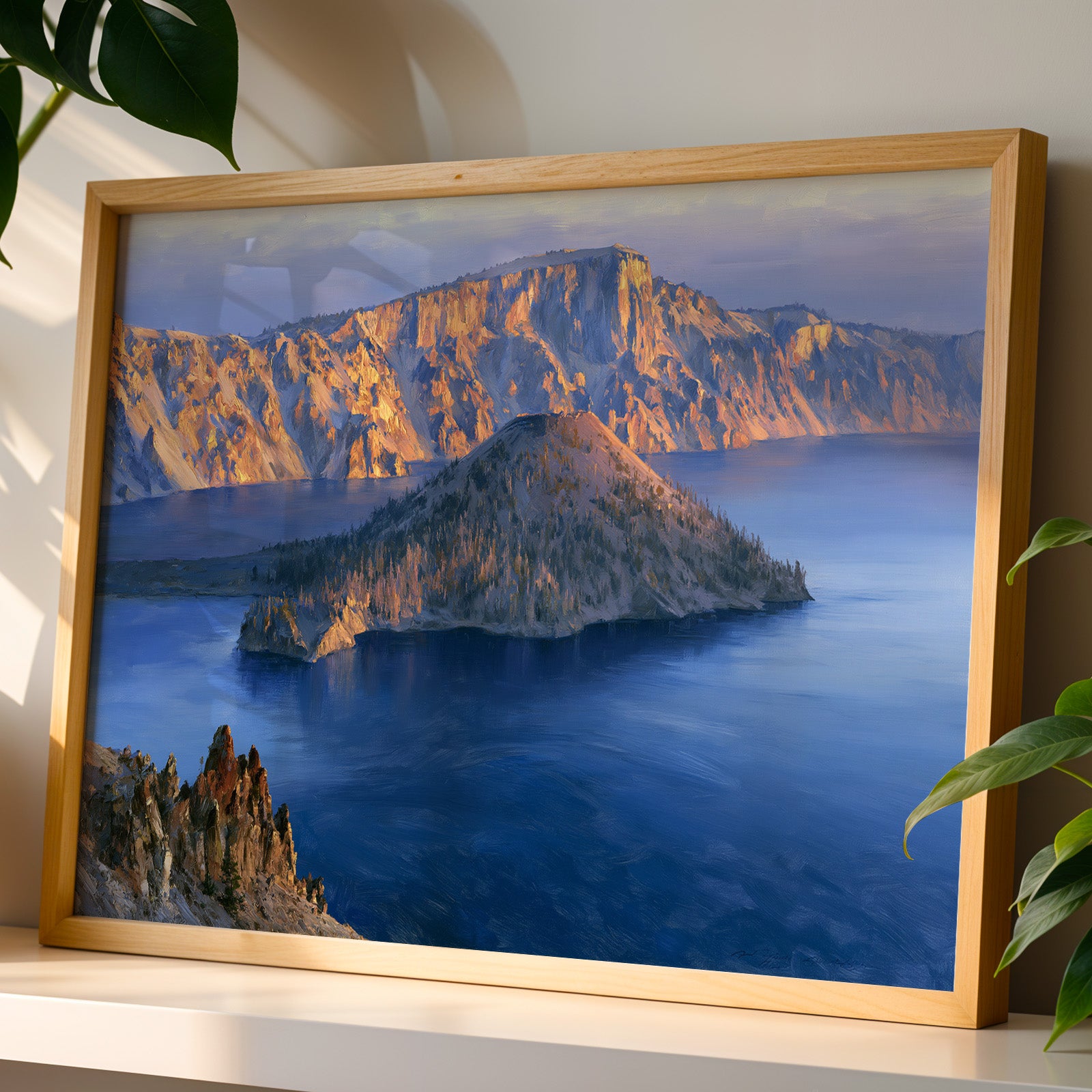 Crater Lake National Park Classical Oil Painting