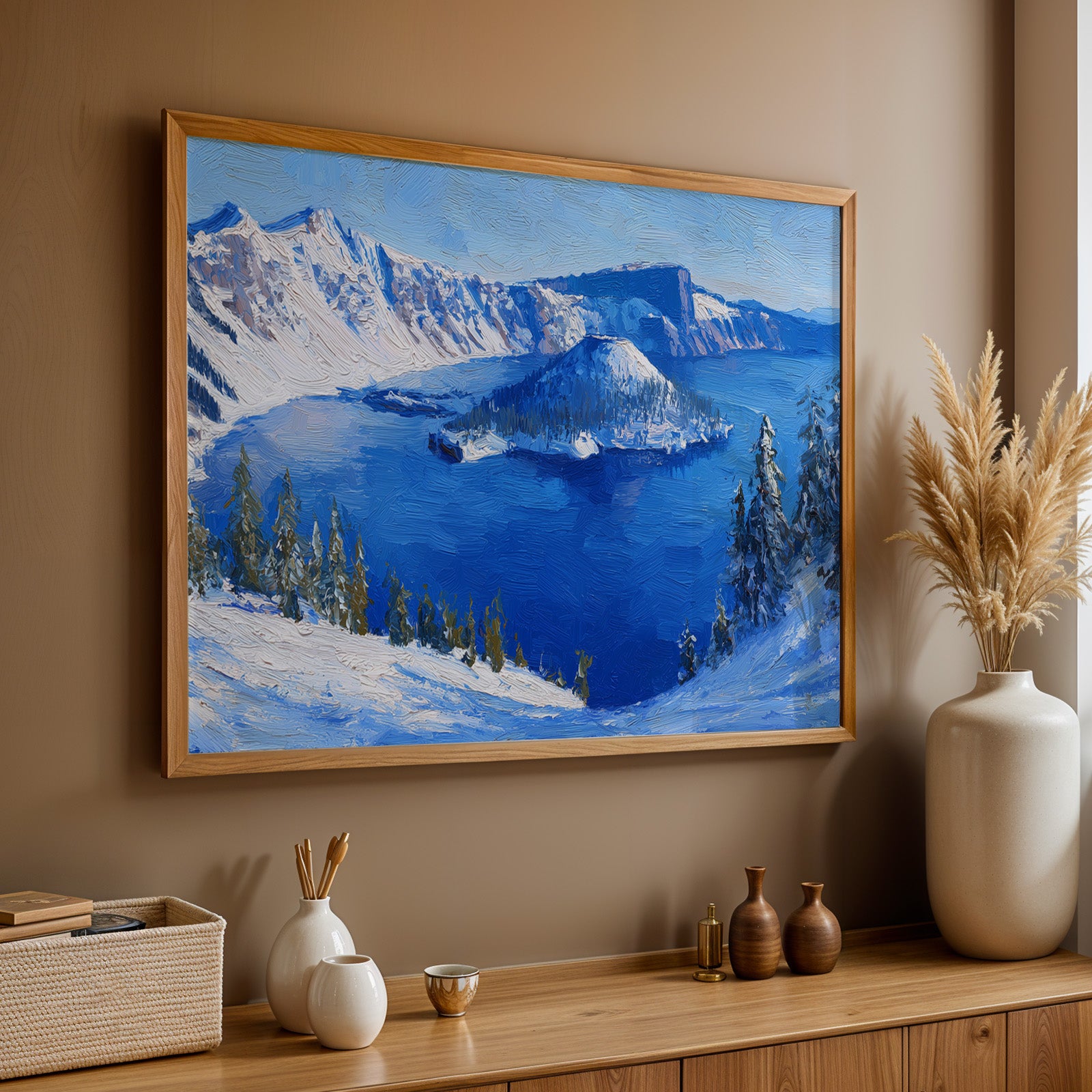 Crater Lake National Park Oil Painting