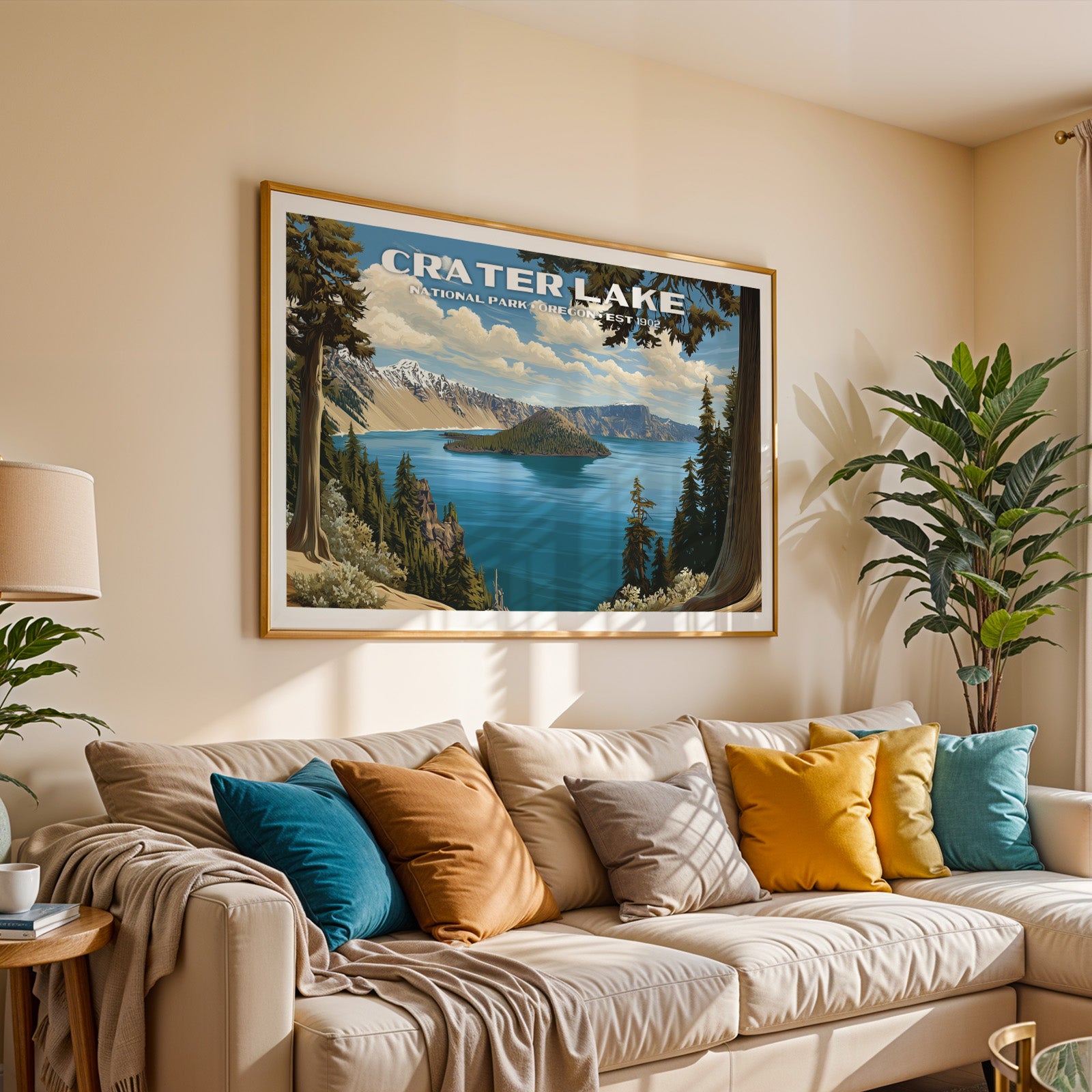 Crater Lake National Park Horizontal Vintage Art