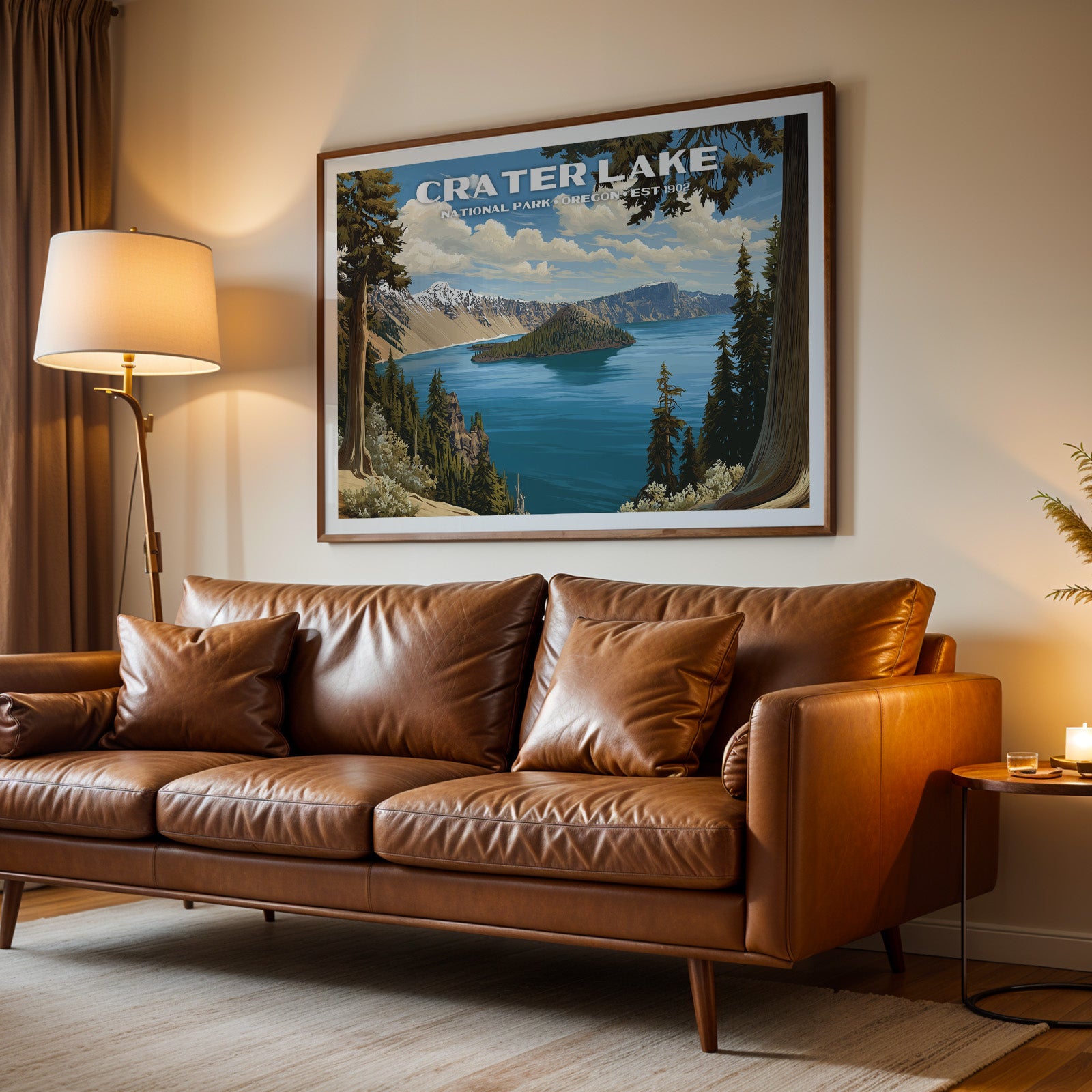 Crater Lake National Park Horizontal Vintage Art