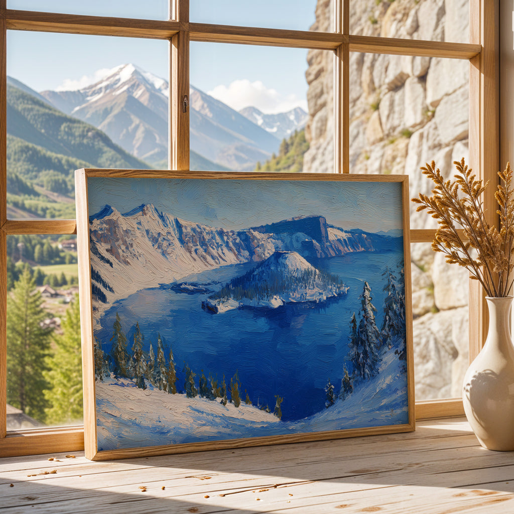 Crater Lake National Park Oil Painting