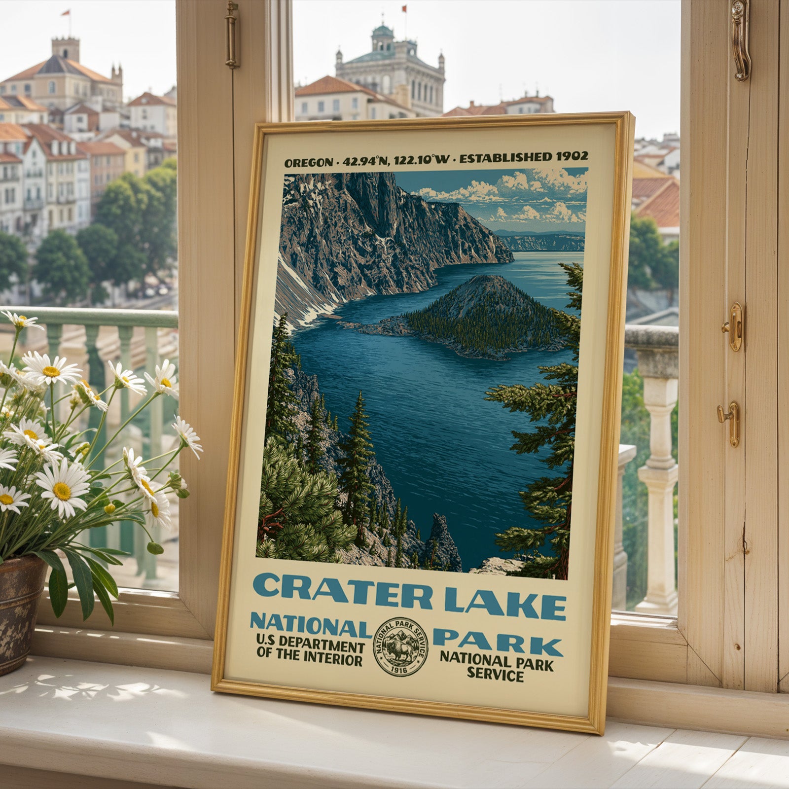Crater Lake National Park Vintage WPA Art