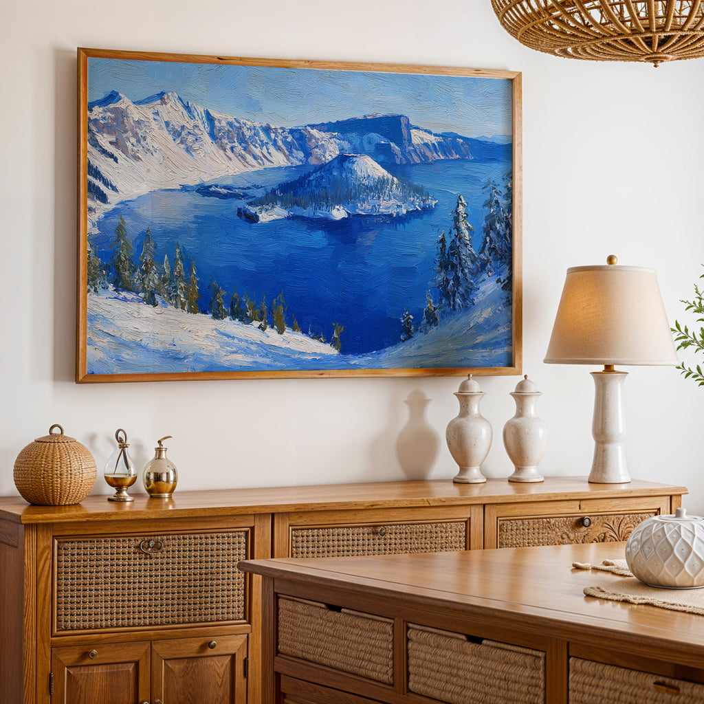 Crater Lake National Park Oil Painting