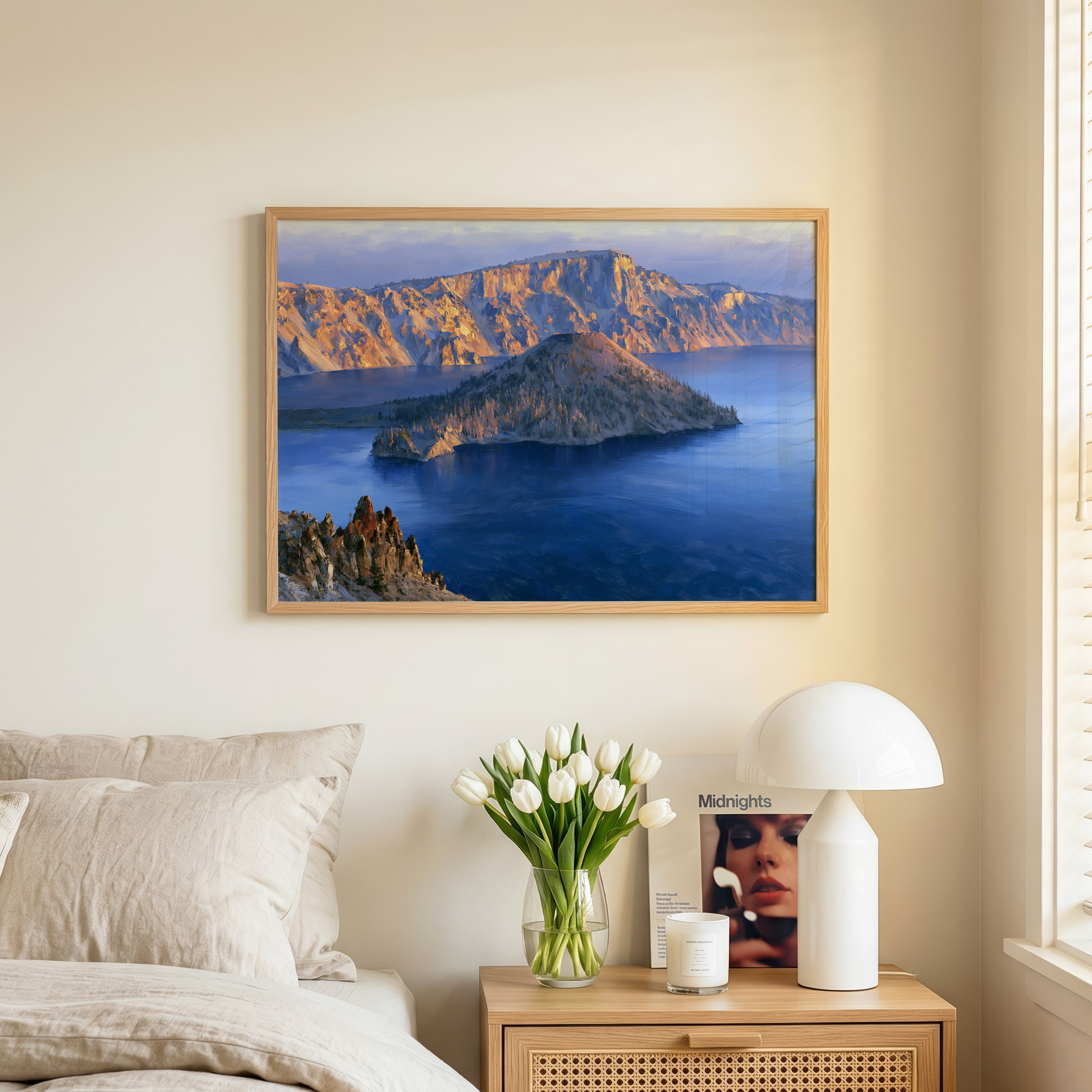 Crater Lake National Park Classical Oil Painting