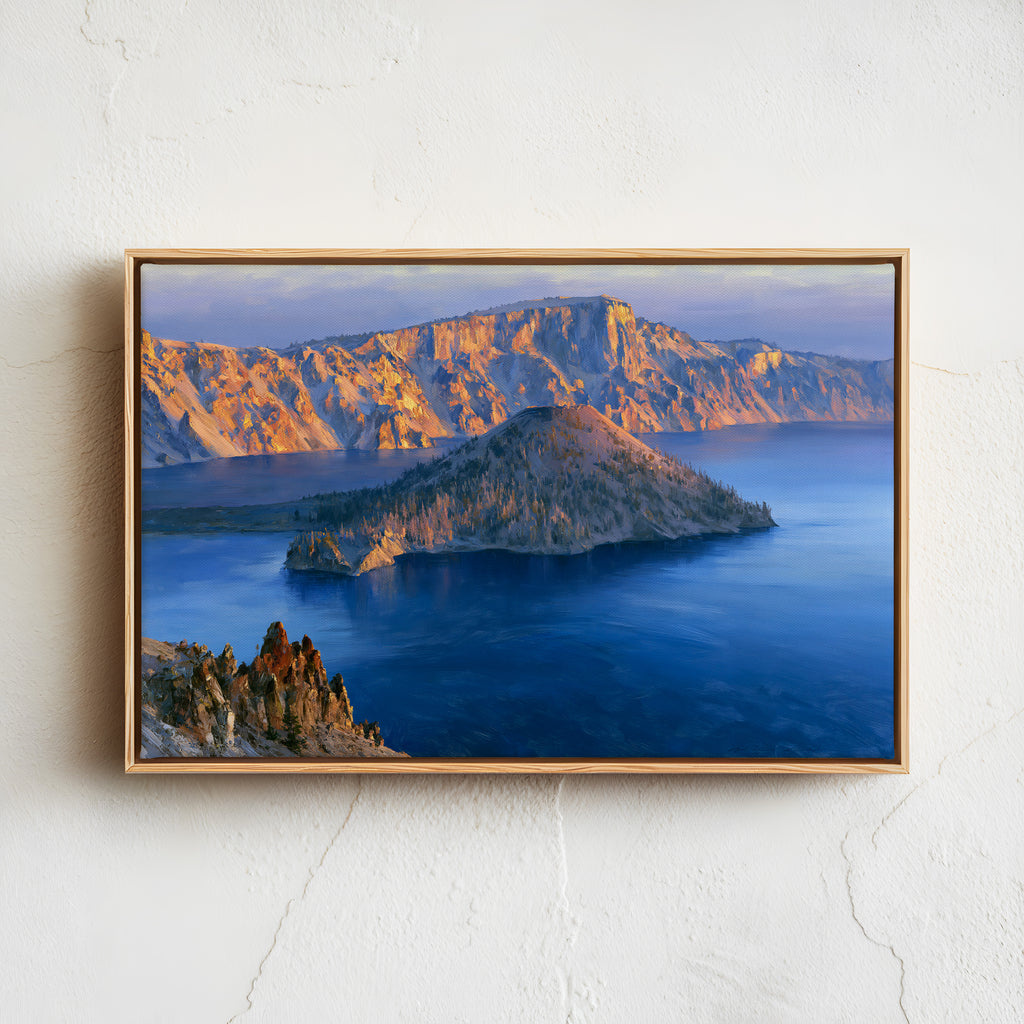 Crater Lake National Park Classical Oil Painting