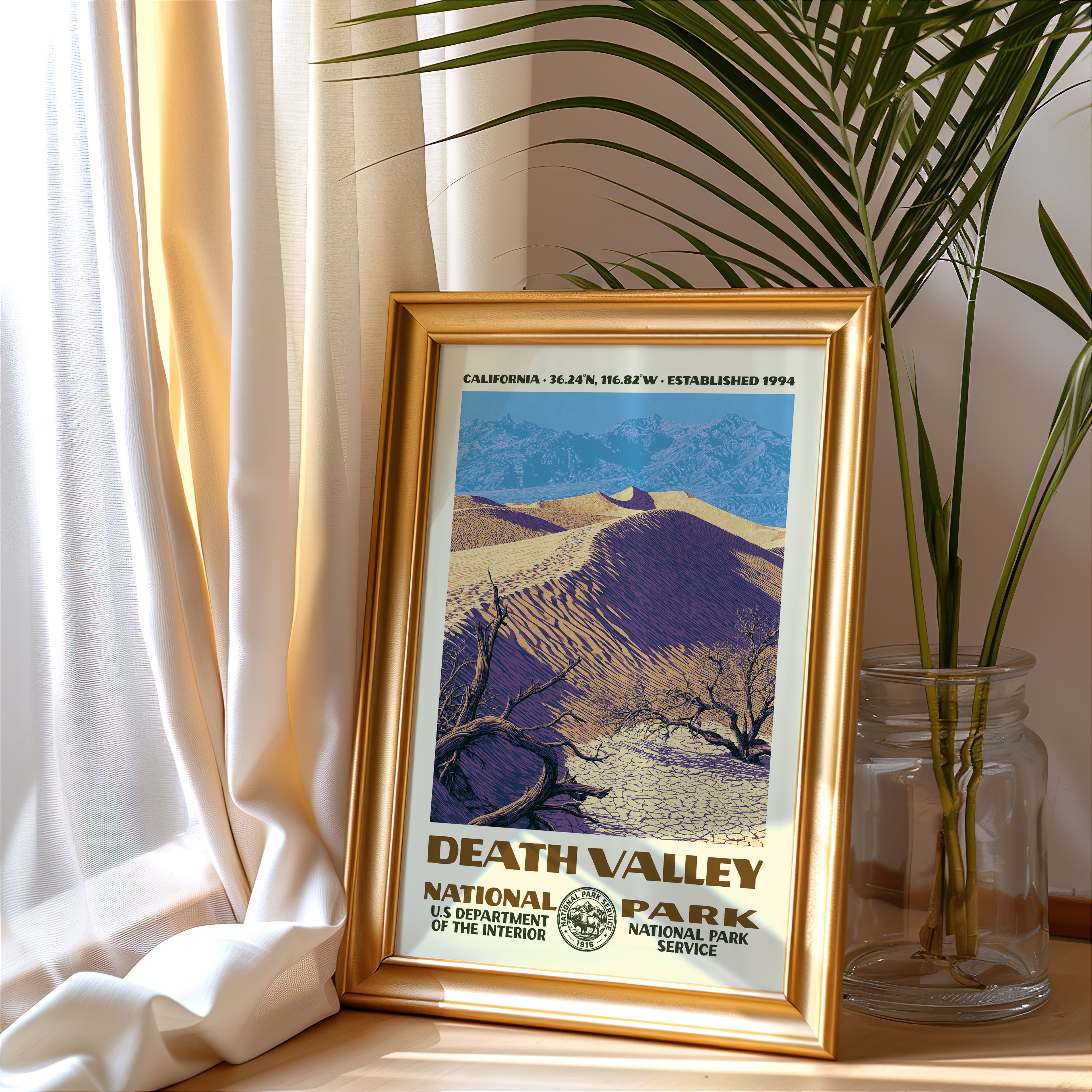 Death Valley National Park Vintage WPA Art
