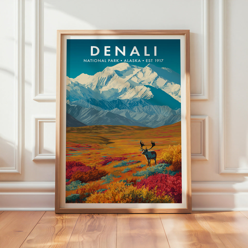 Retro Denali National Park Print
