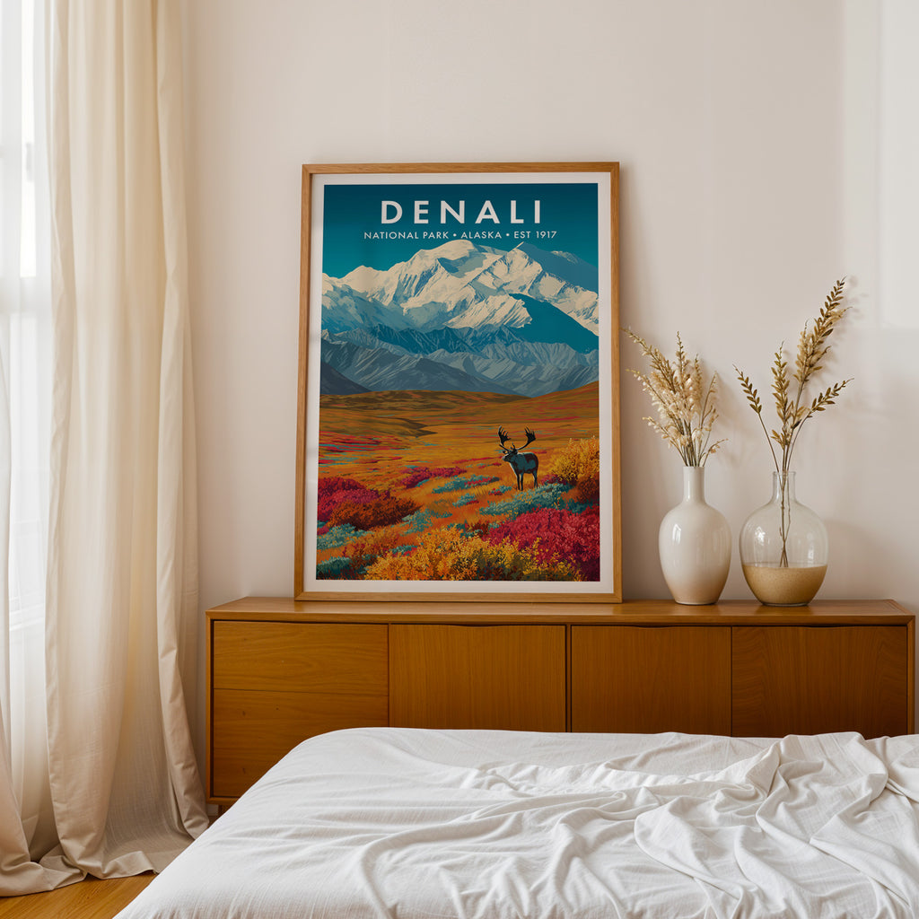 Retro Denali National Park Print