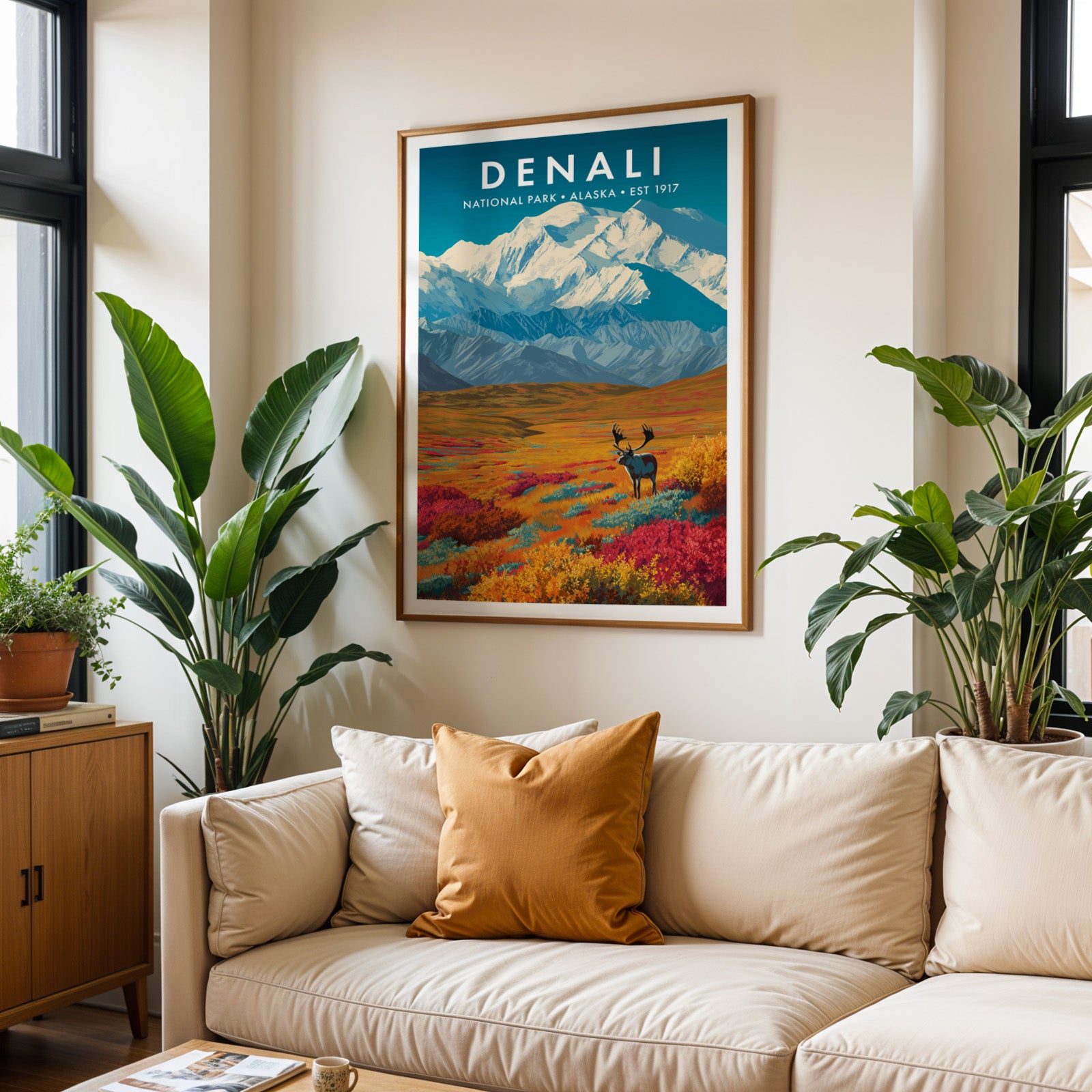 Retro Denali National Park Print