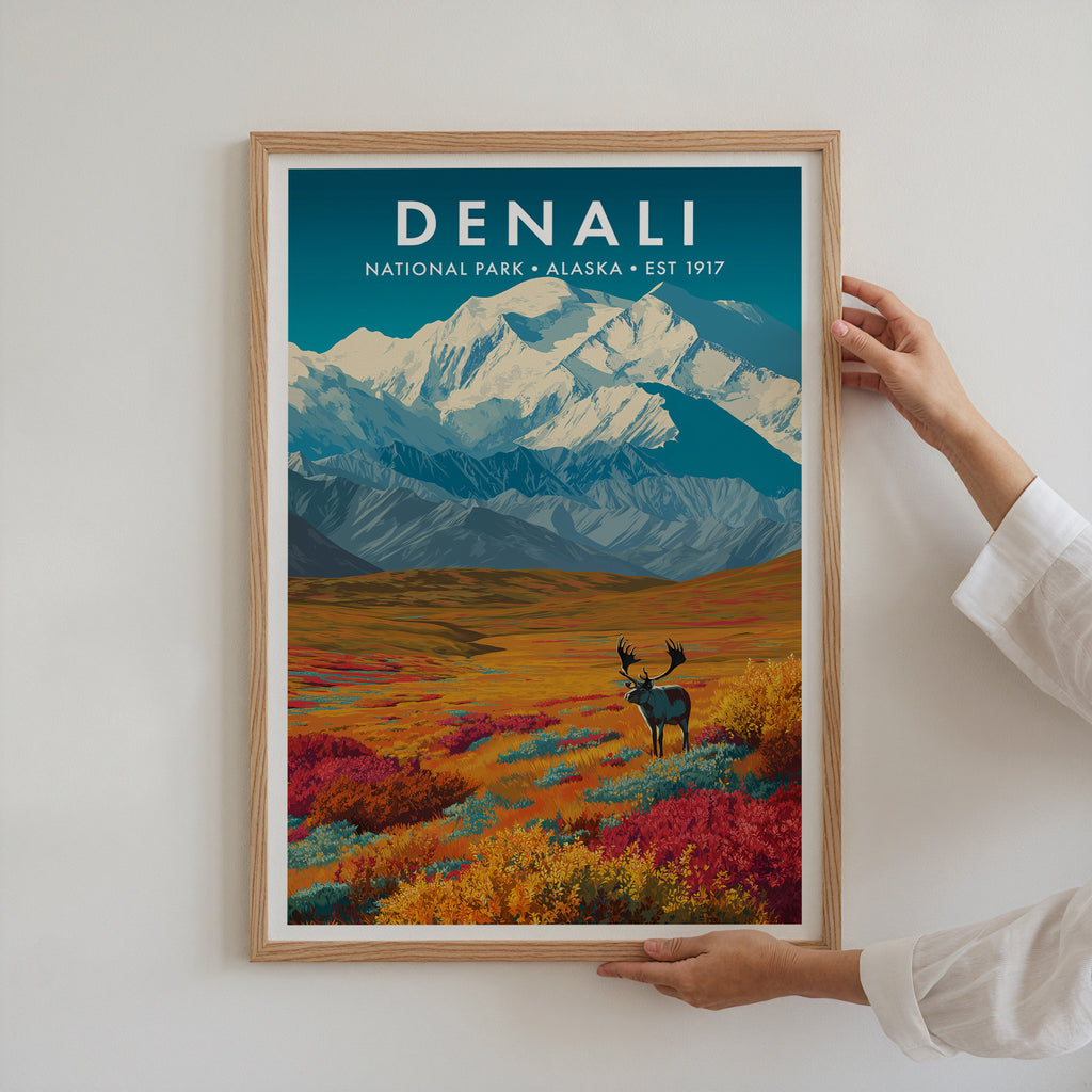 Retro Denali National Park Print
