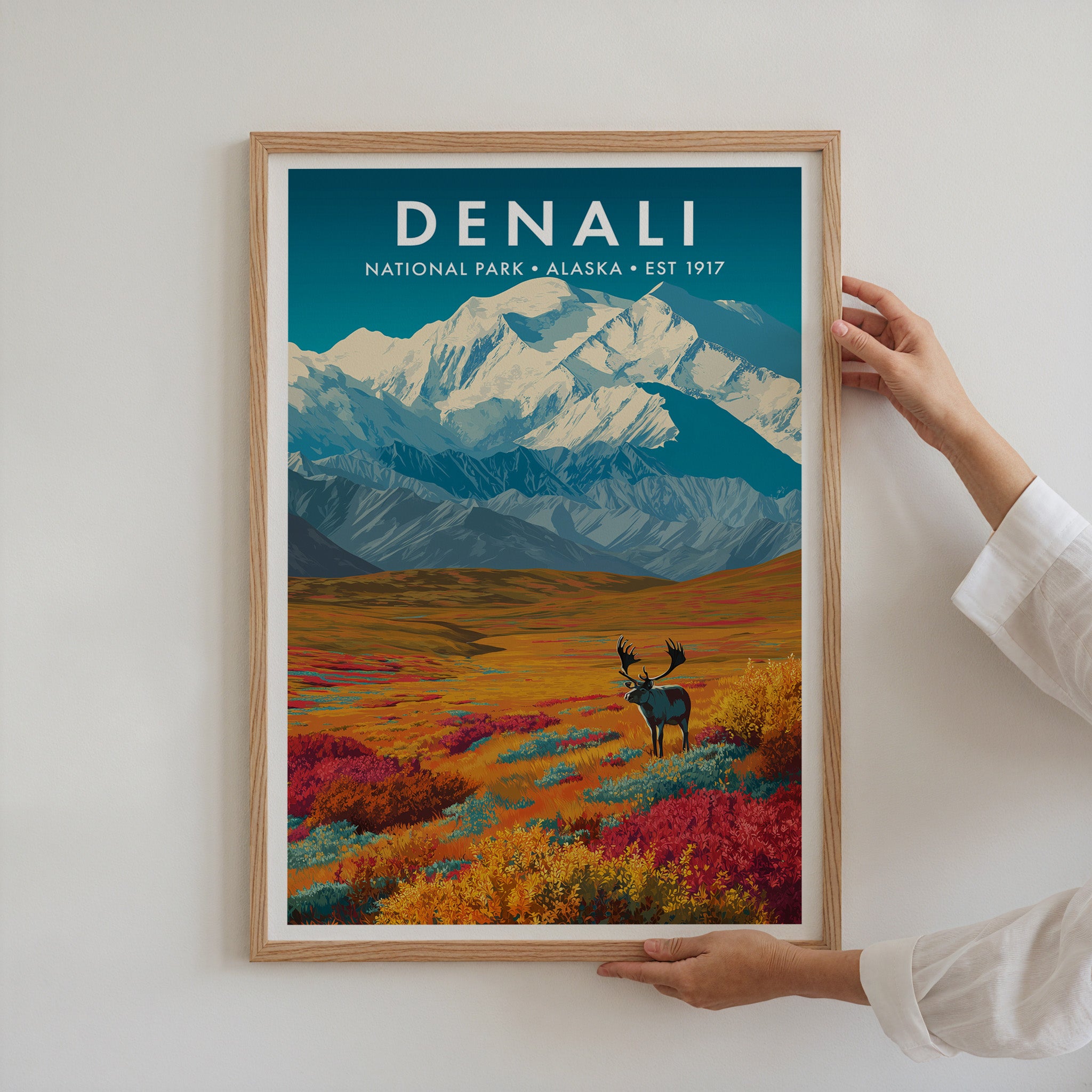 Retro Denali National Park Print