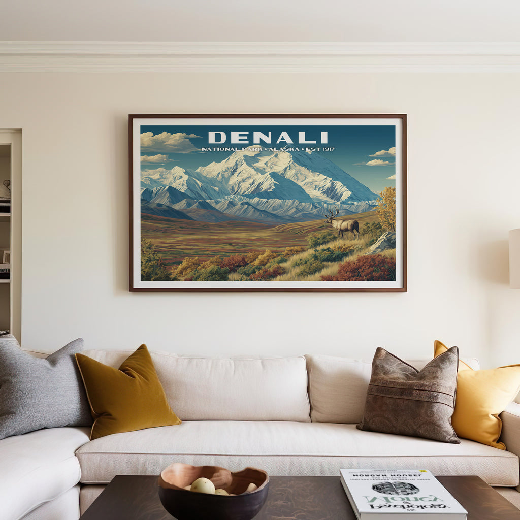 Denali National Park Horizontal Vintage Art
