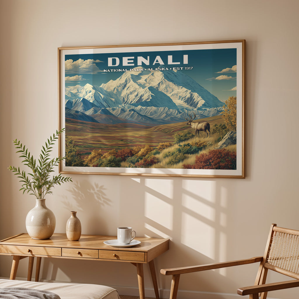 Denali National Park Horizontal Vintage Art