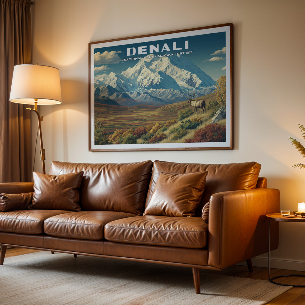 Denali National Park Horizontal Vintage Art