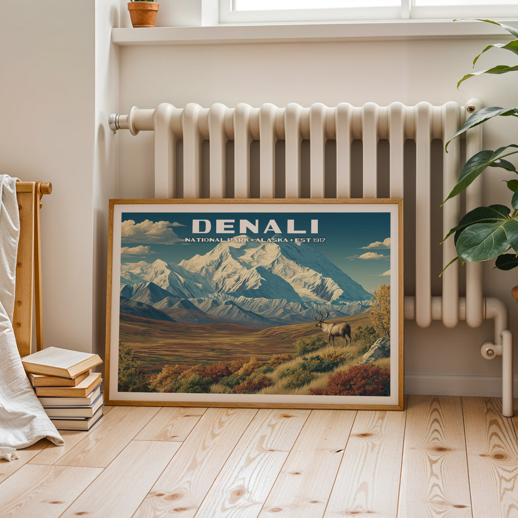 Denali National Park Horizontal Vintage Art