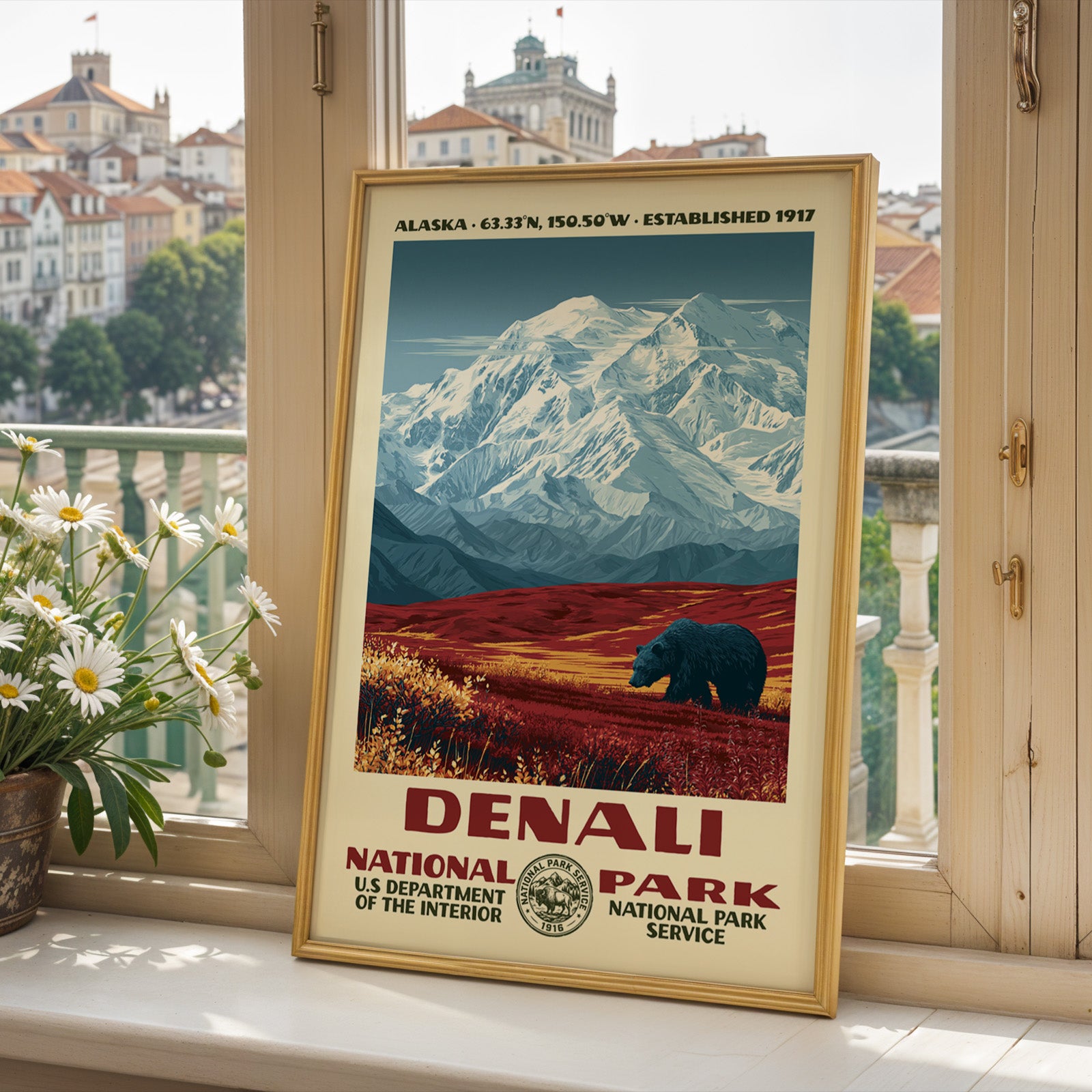 Denali National Park Vintage WPA Art